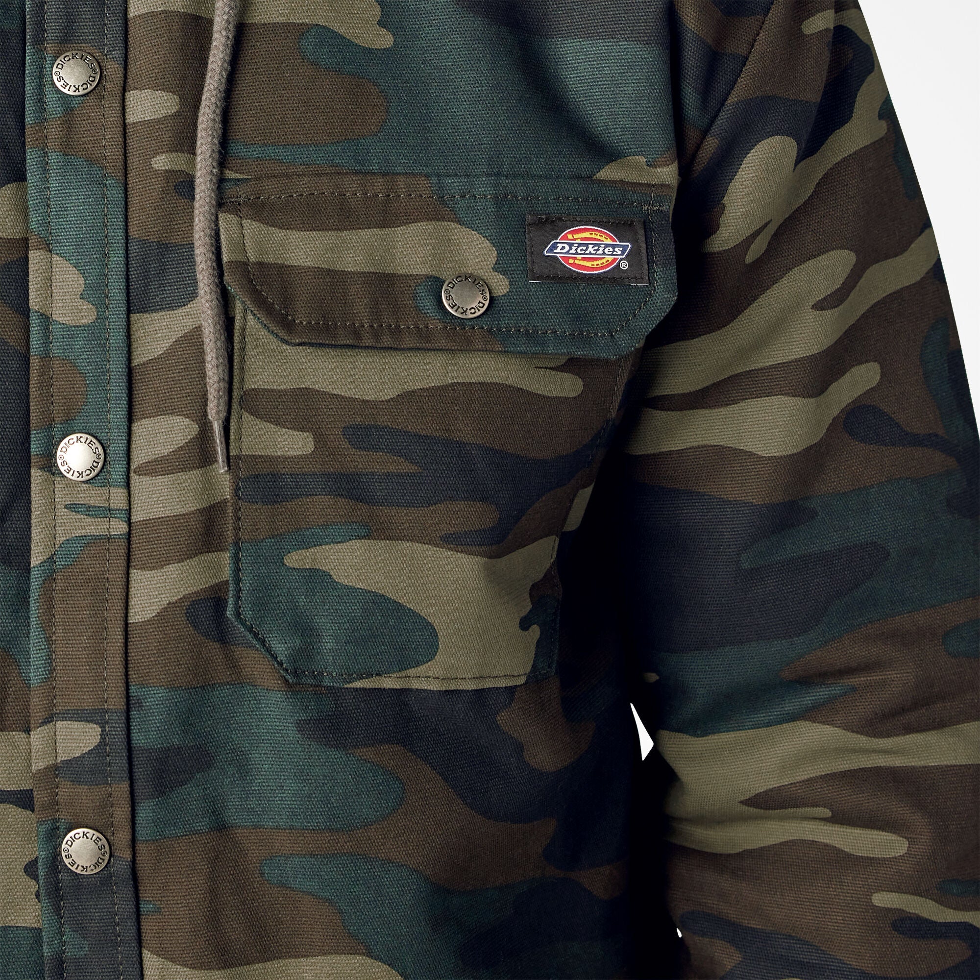 Water Repellent Duck Hooded Shirt Jacket - 图片 8