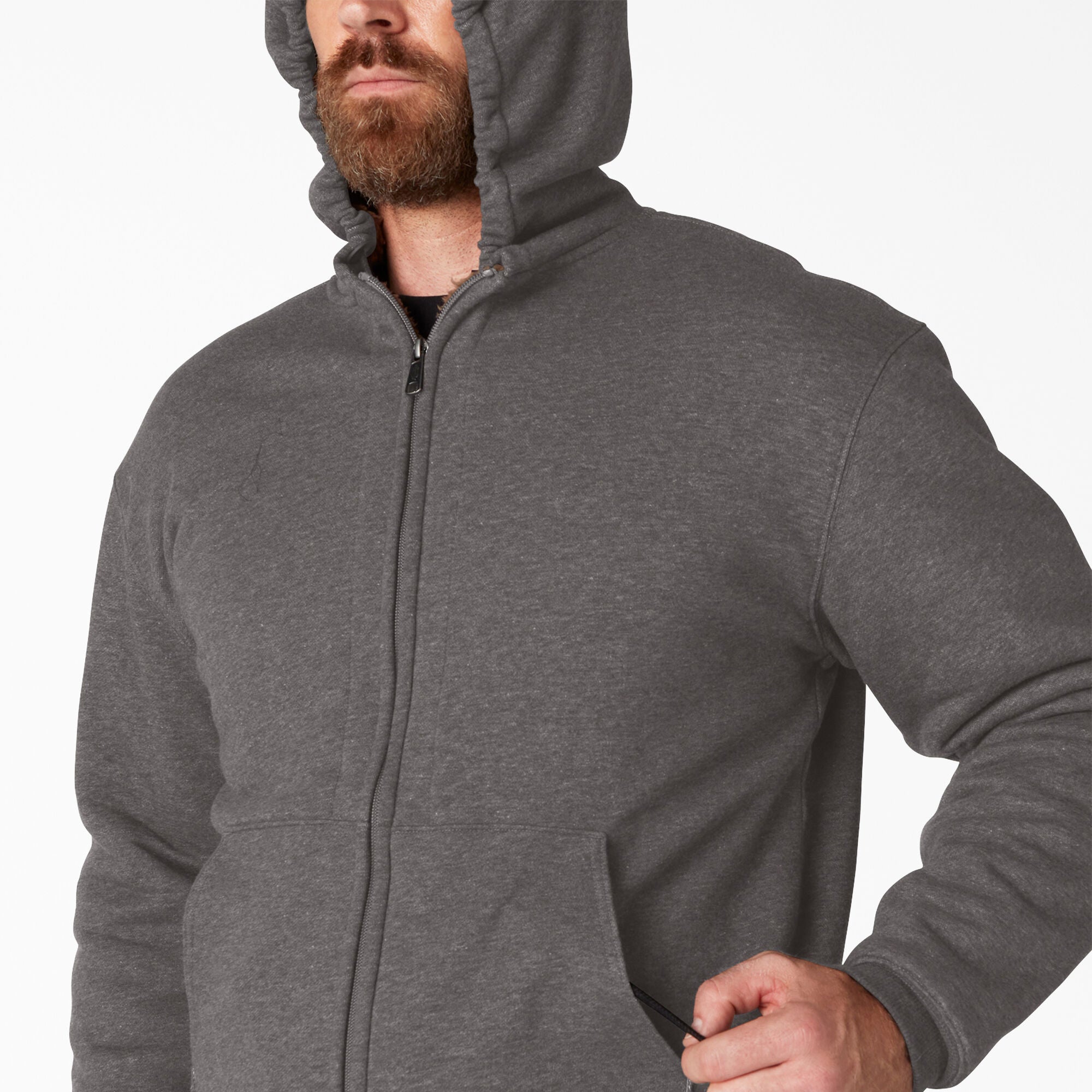 High Pile Fleece Lined Full Zip Hoodie - 图片 5