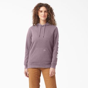 Women's Water Repellent Sleeve Logo Hoodie