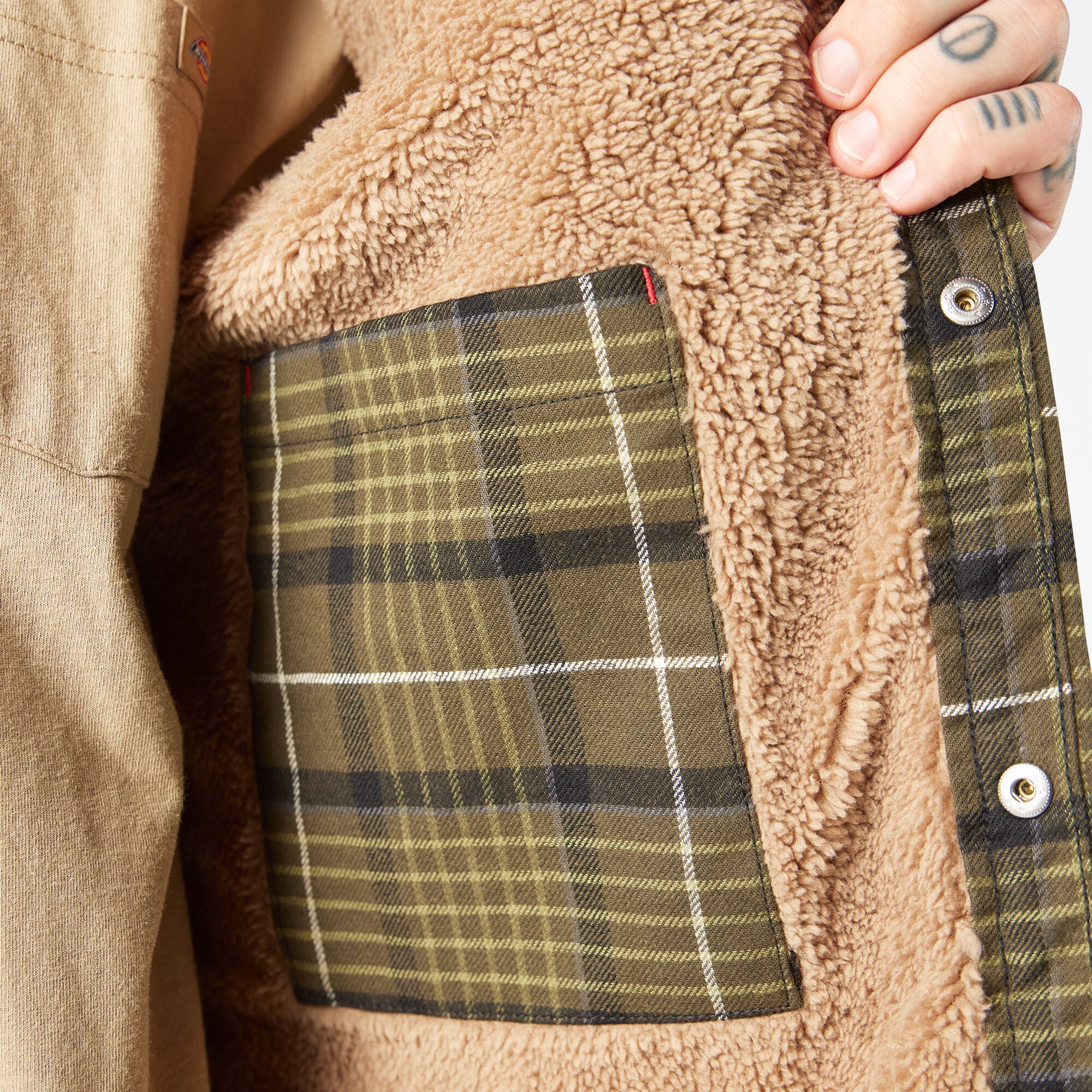 Water Repellent Fleece-Lined Flannel Shirt Jacket - 图片 9