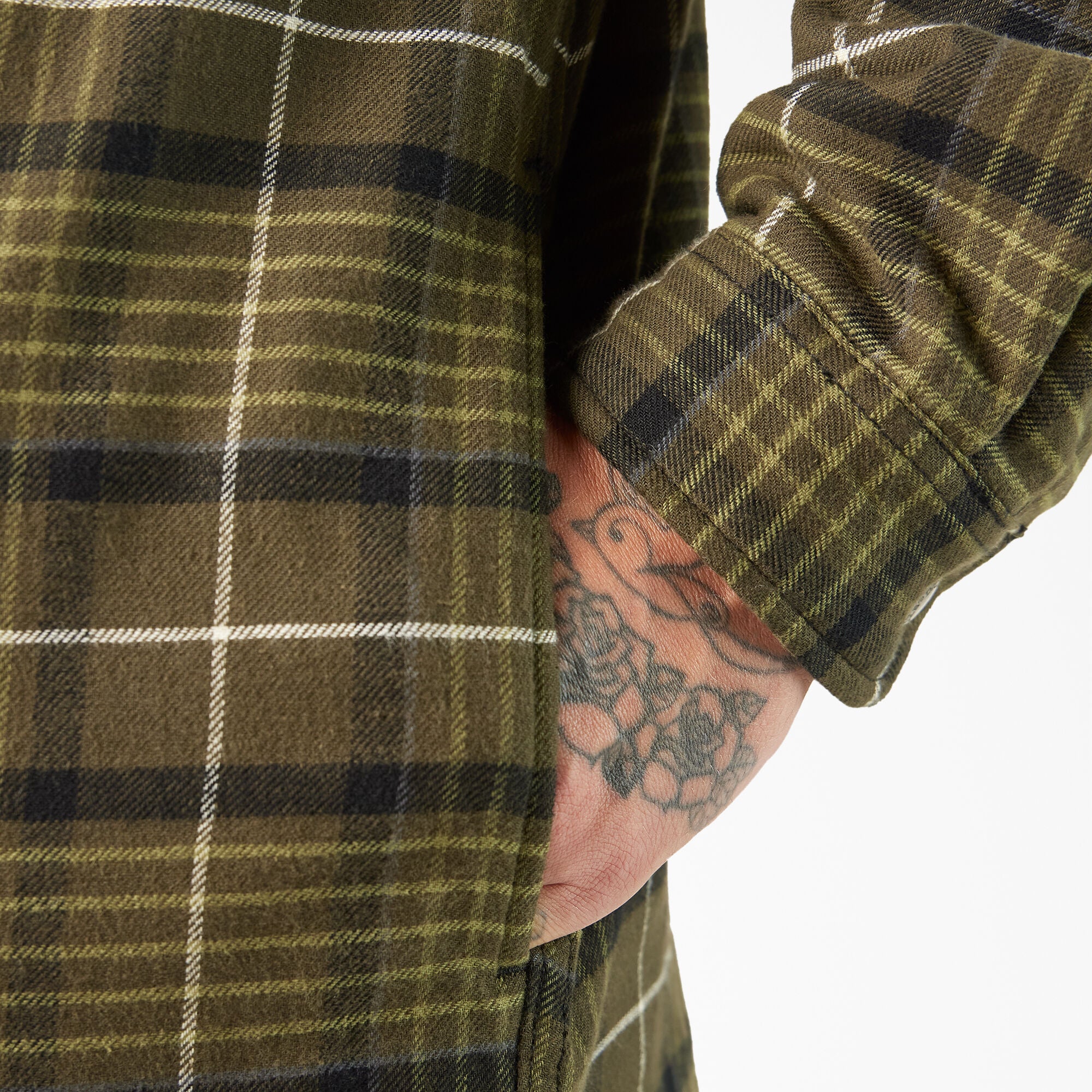 Water Repellent Fleece-Lined Flannel Shirt Jacket - 图片 8