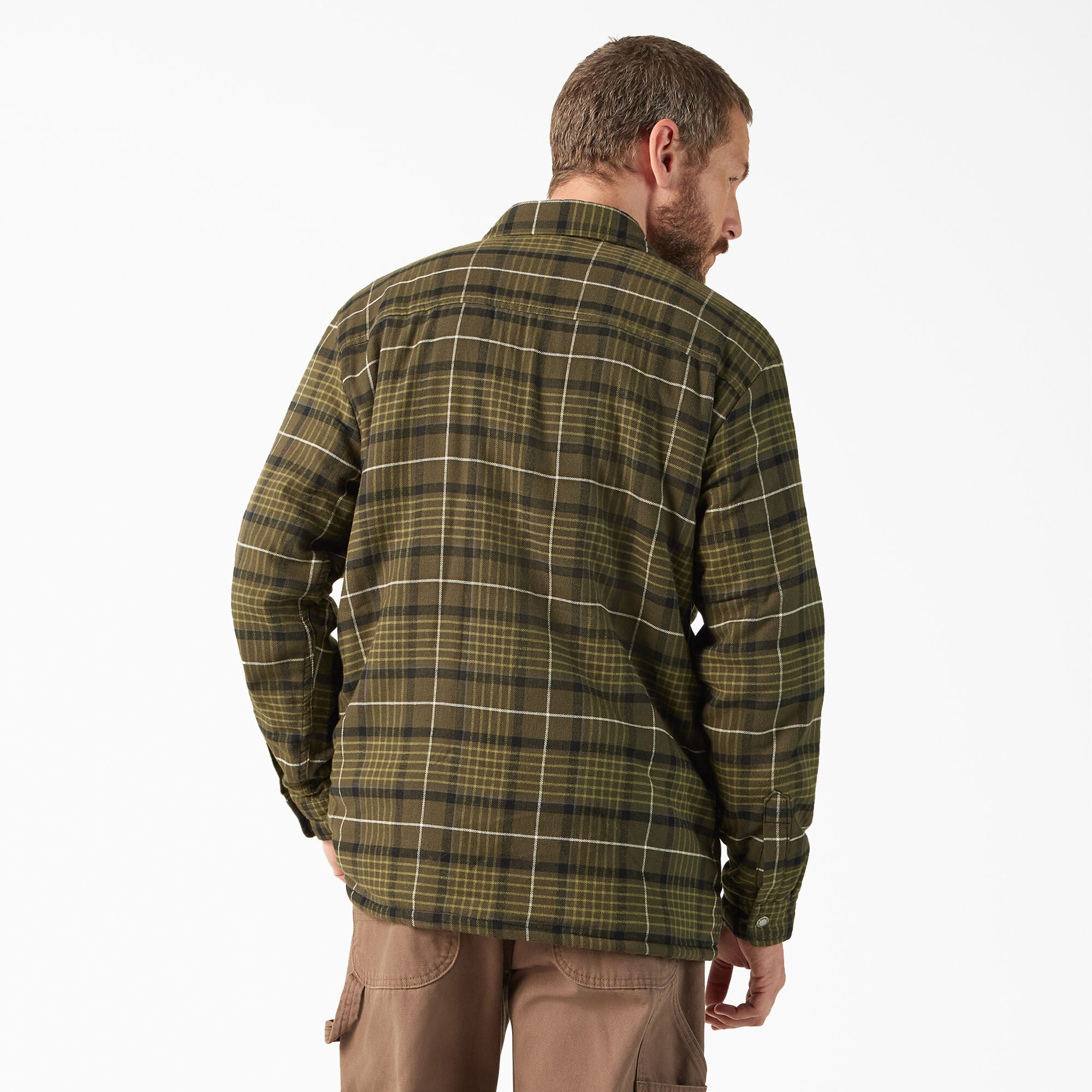 Water Repellent Fleece-Lined Flannel Shirt Jacket - 图片 2