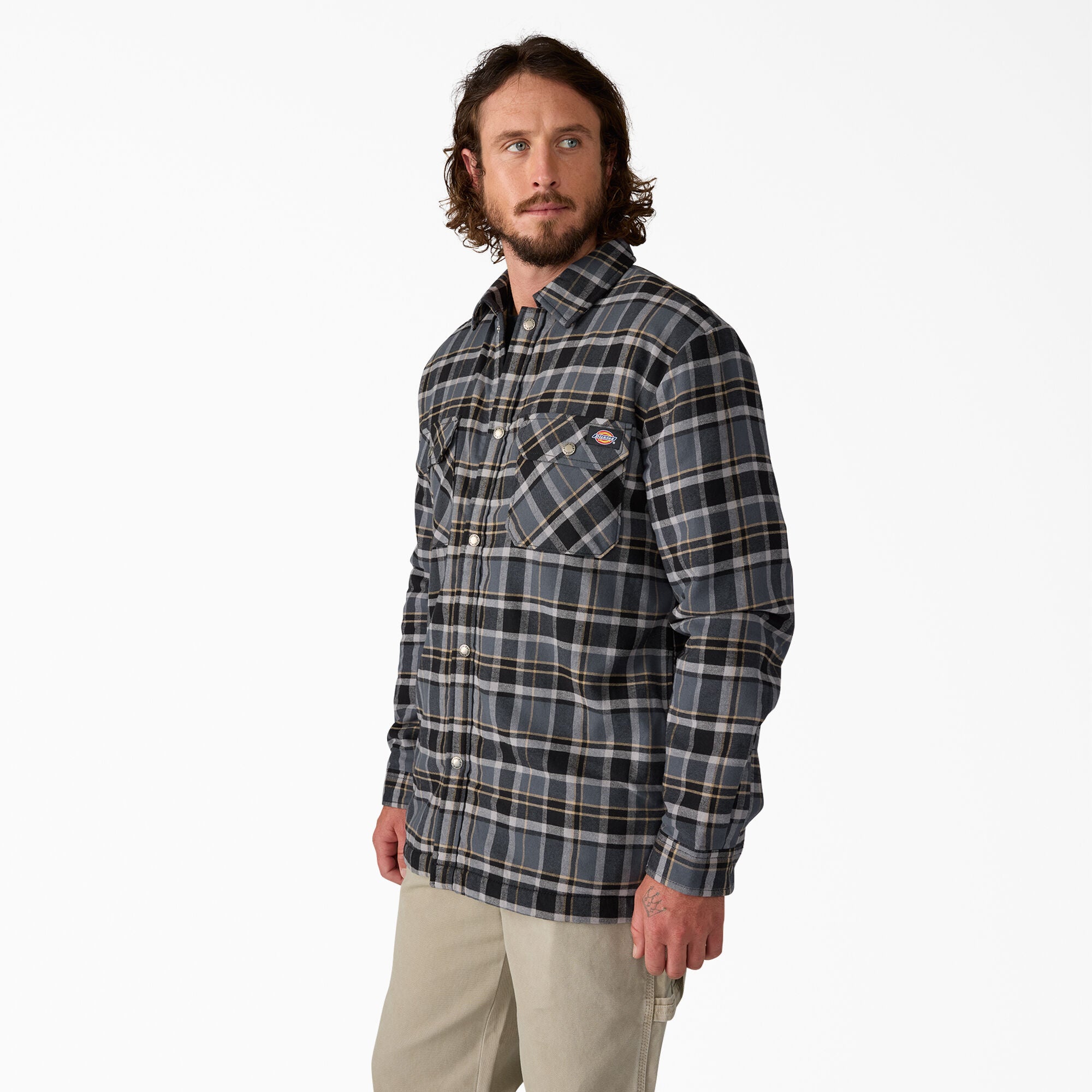 Water Repellent Fleece-Lined Flannel Shirt Jacket - 图片 3