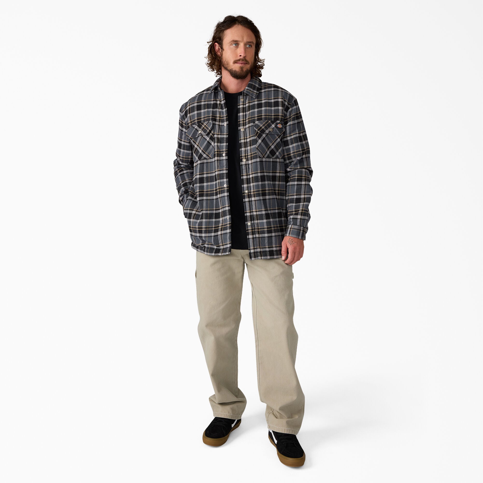 Water Repellent Fleece-Lined Flannel Shirt Jacket - 图片 4