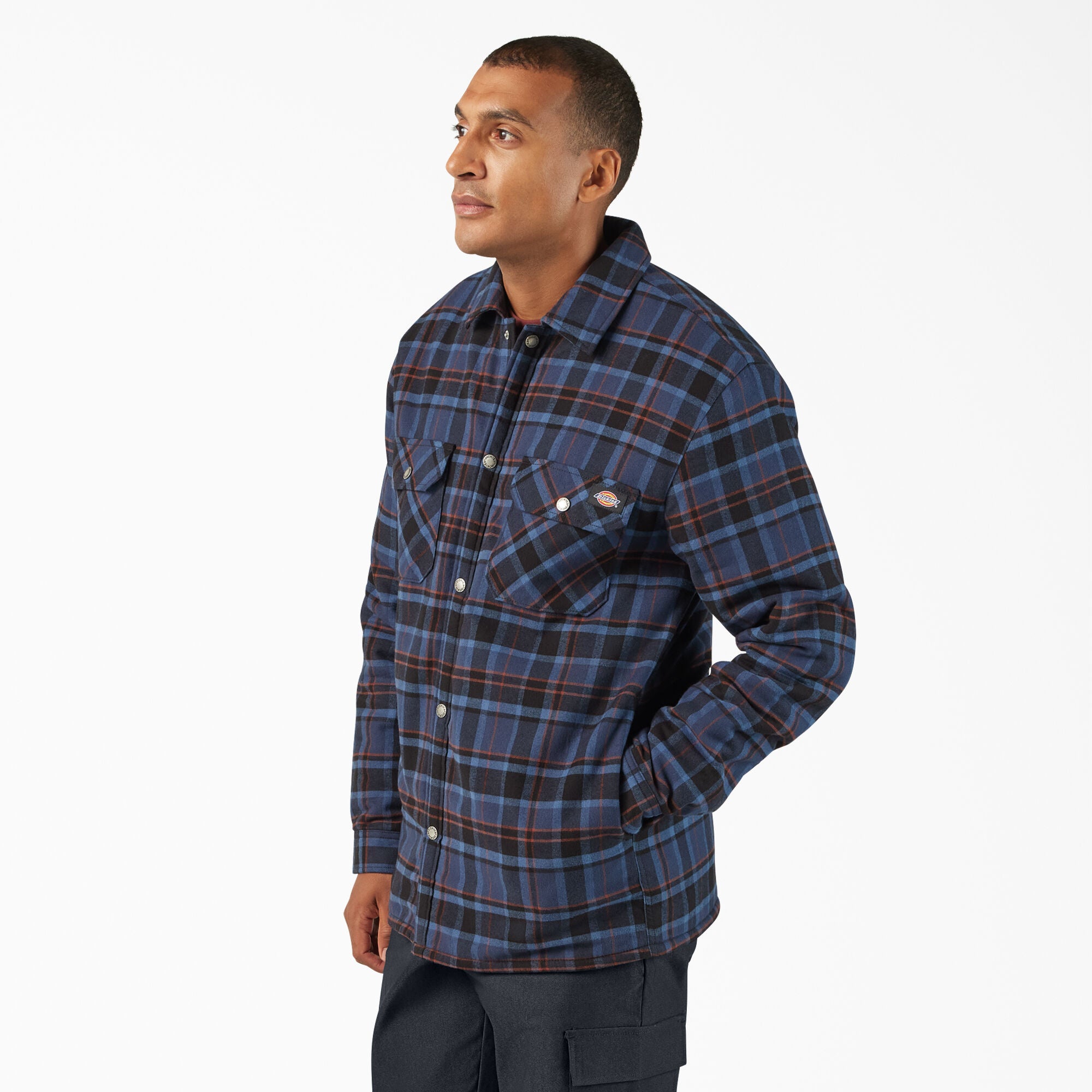 Water Repellent Fleece-Lined Flannel Shirt Jacket - 图片 3