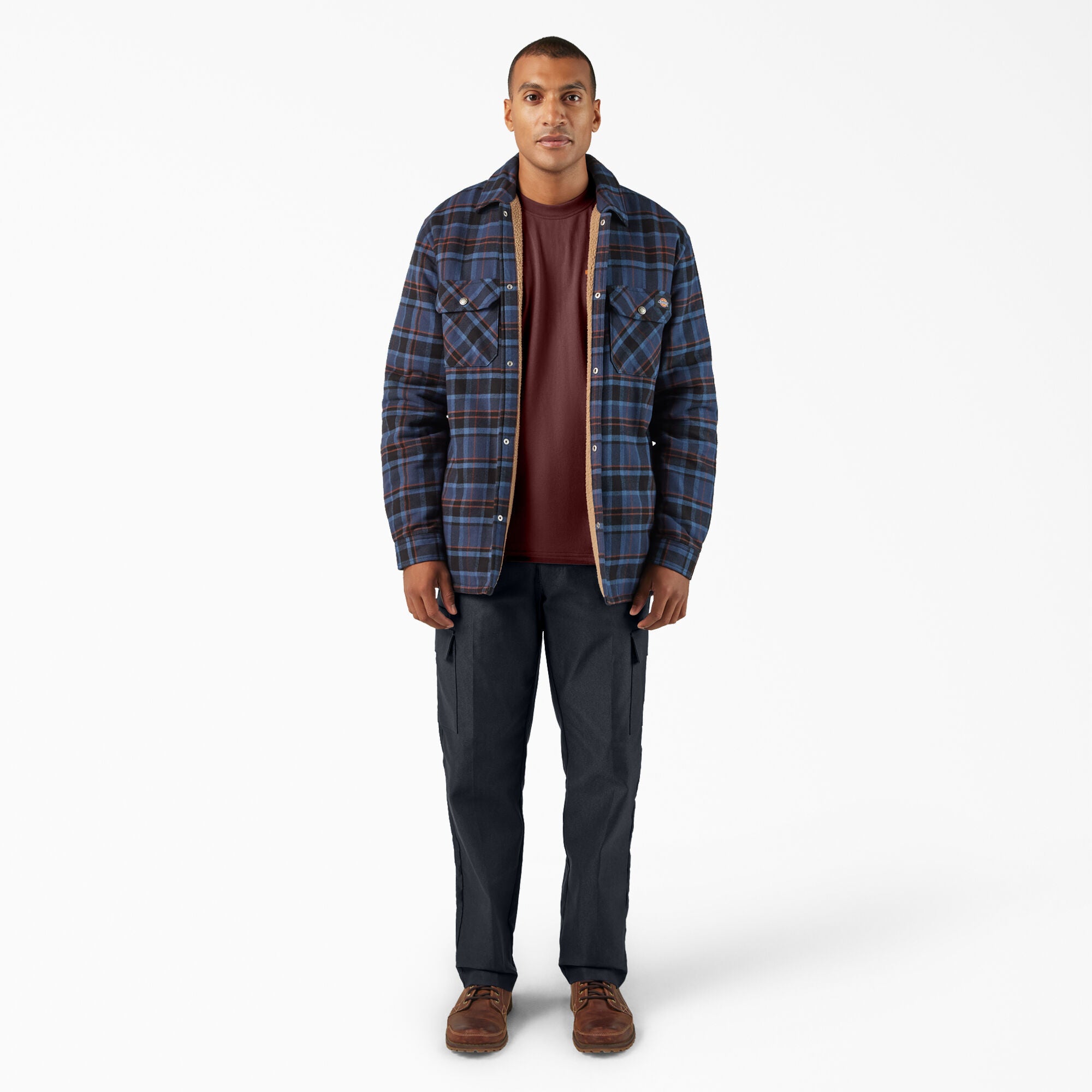 Water Repellent Fleece-Lined Flannel Shirt Jacket - 图片 4