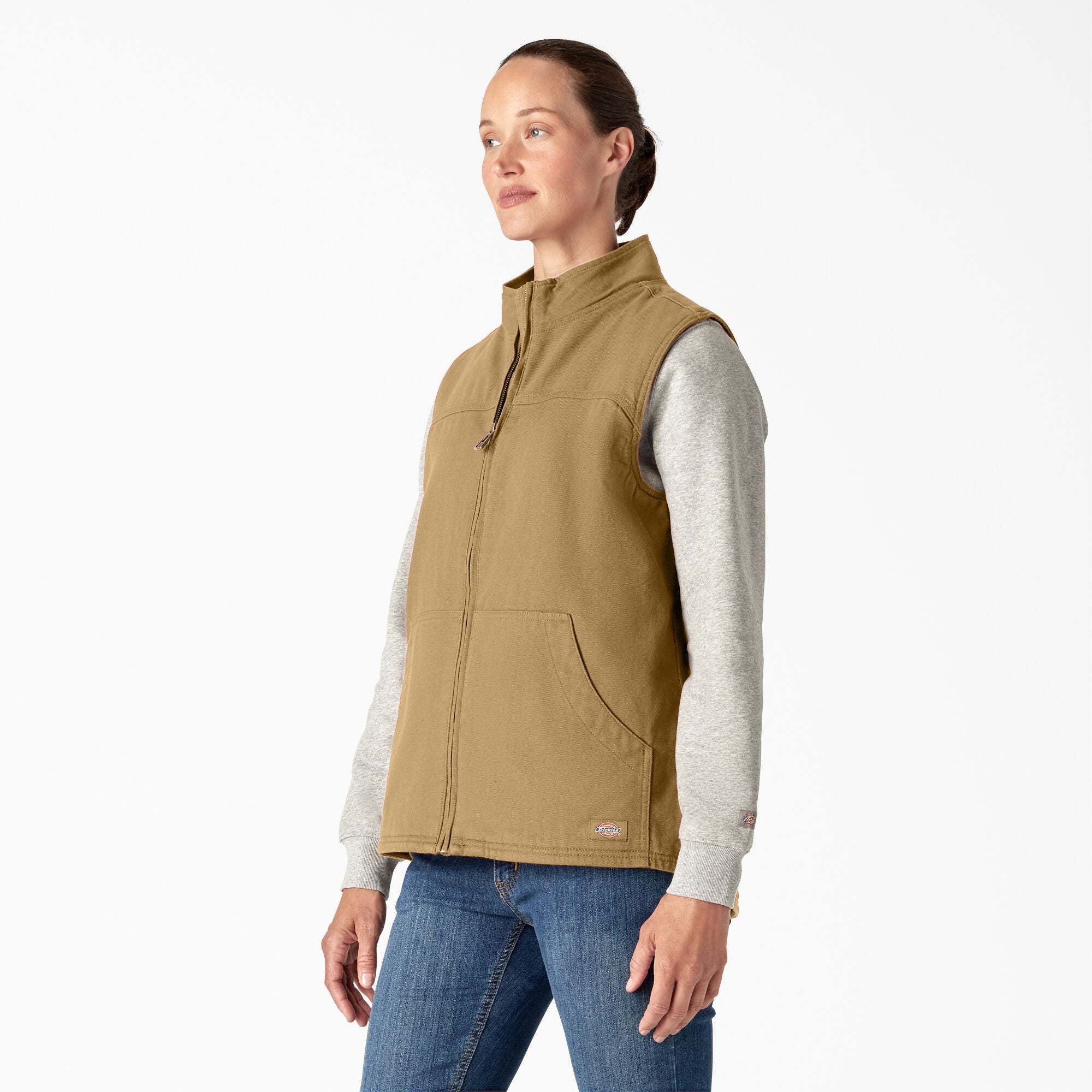 Women's Fleece Lined Duck Canvas Vest - 图片 3