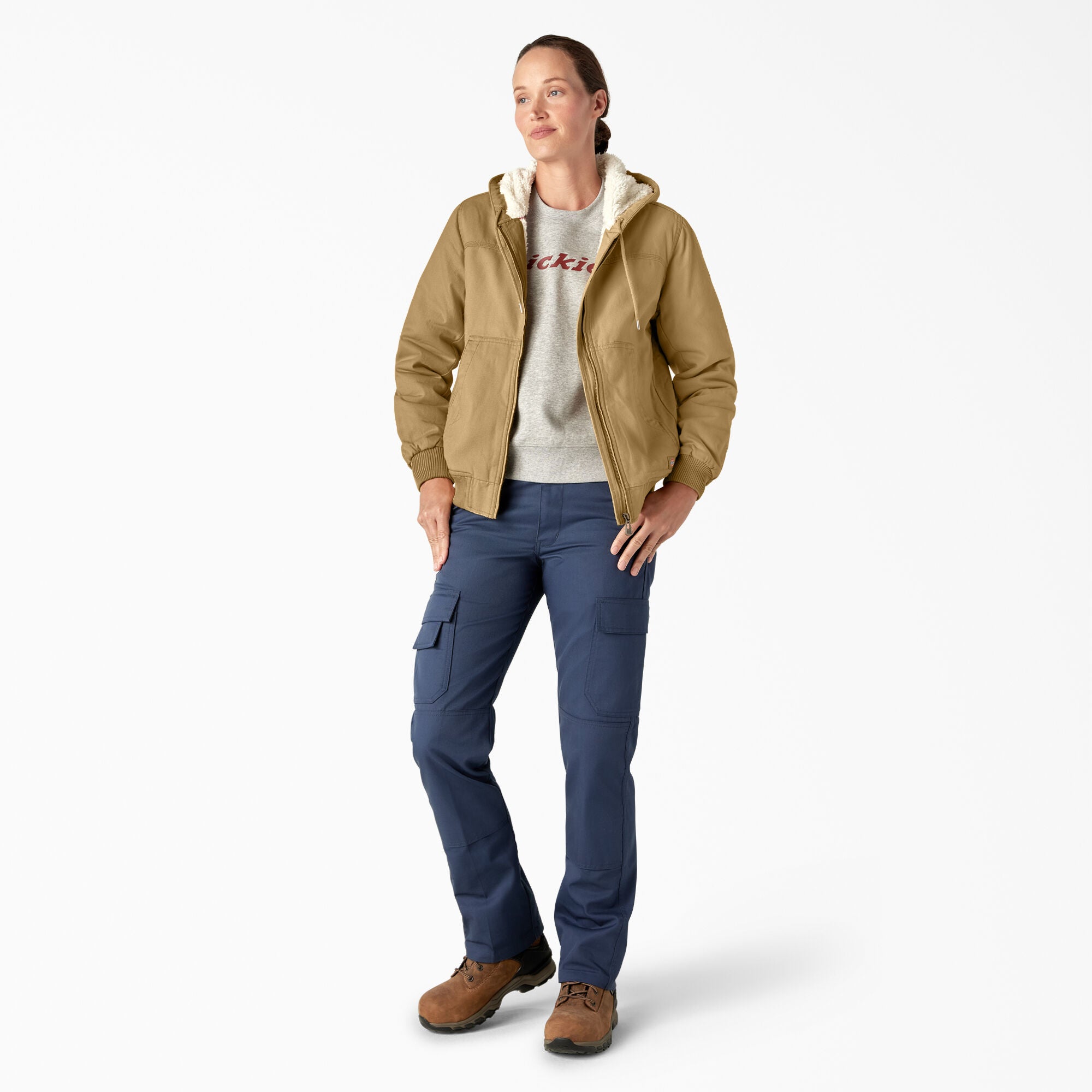 Women's Fleece Lined Duck Canvas Jacket - 图片 4