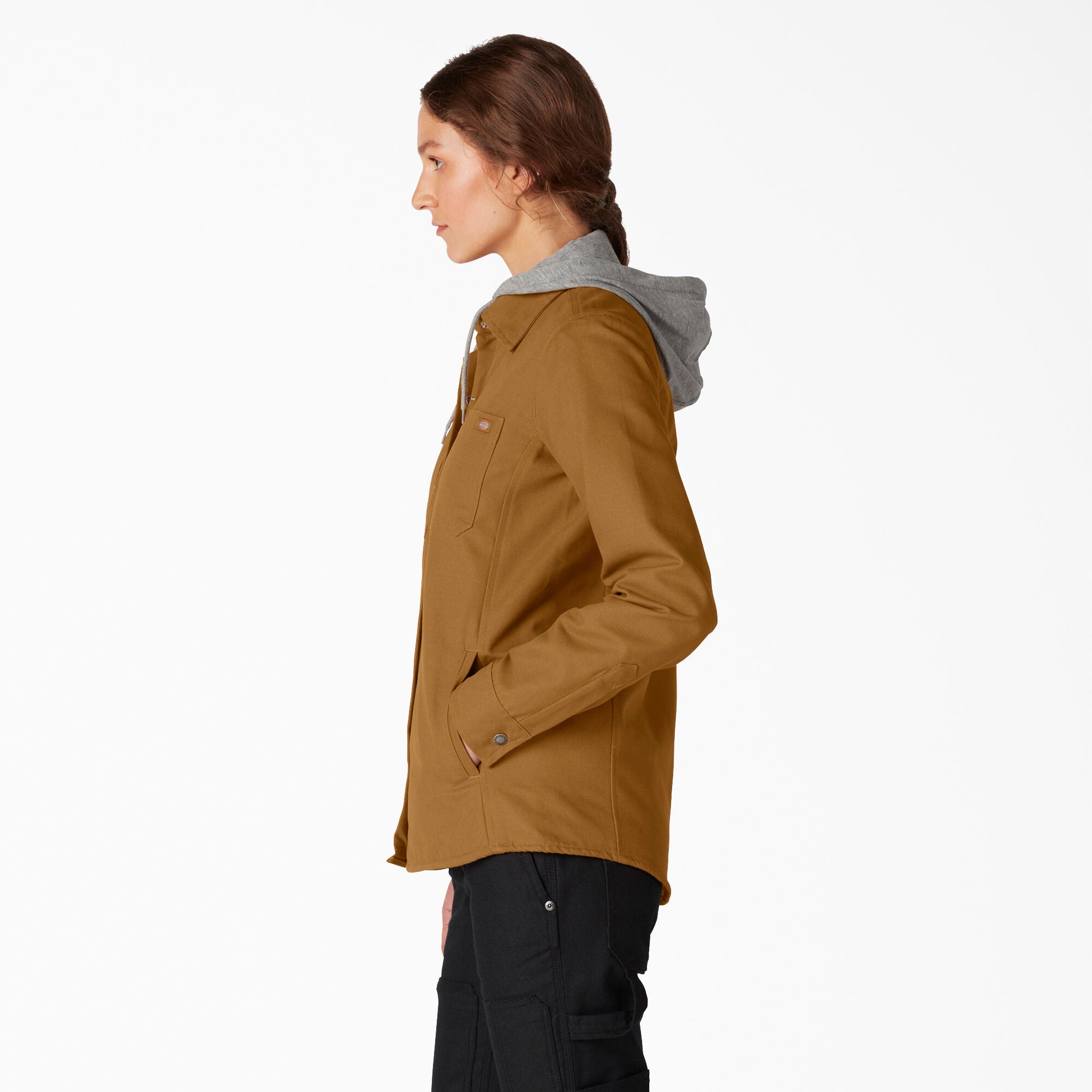 Women's Duck Hooded Shirt Jacket - 图片 3
