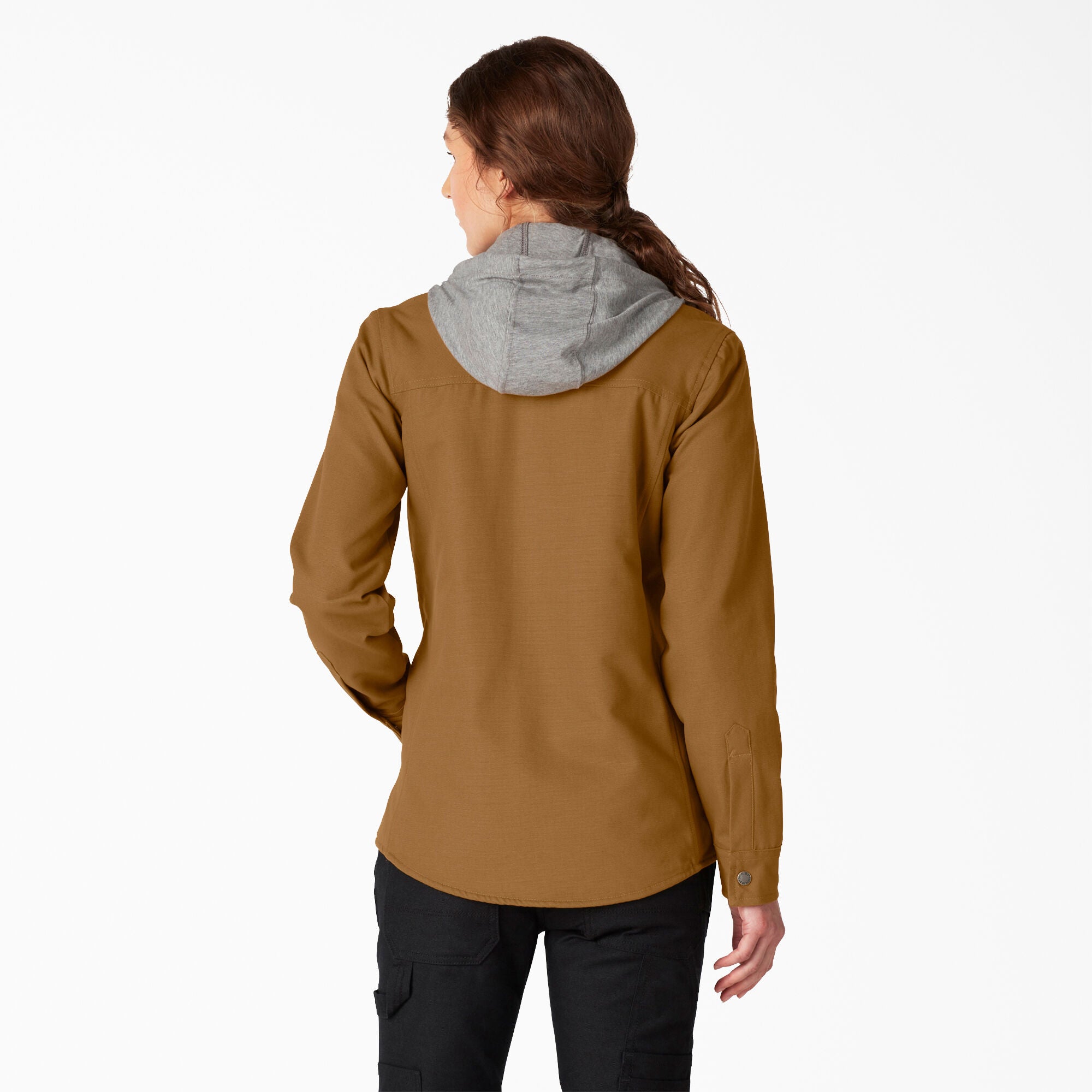 Women's Duck Hooded Shirt Jacket - 图片 2