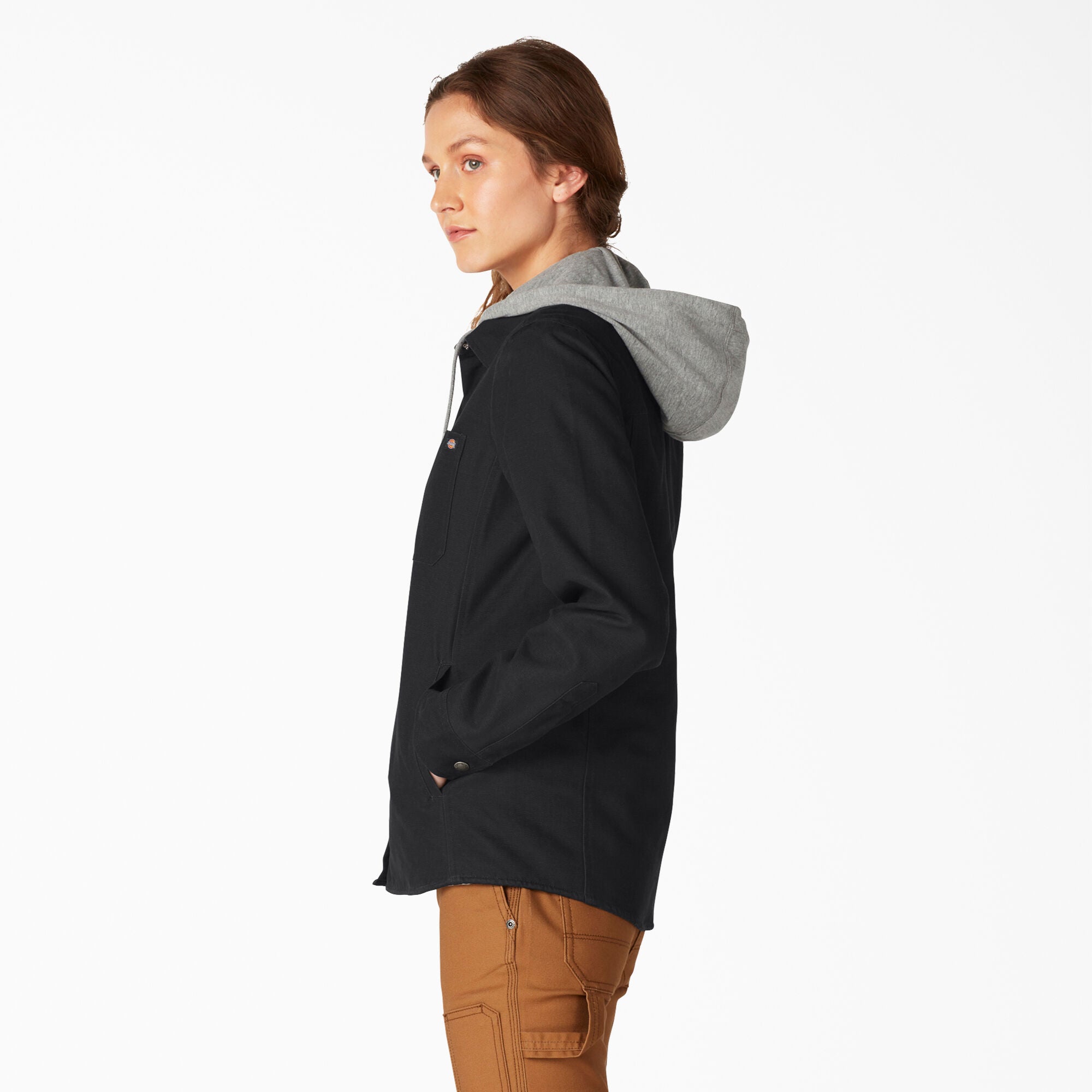 Women's Duck Hooded Shirt Jacket - 图片 3
