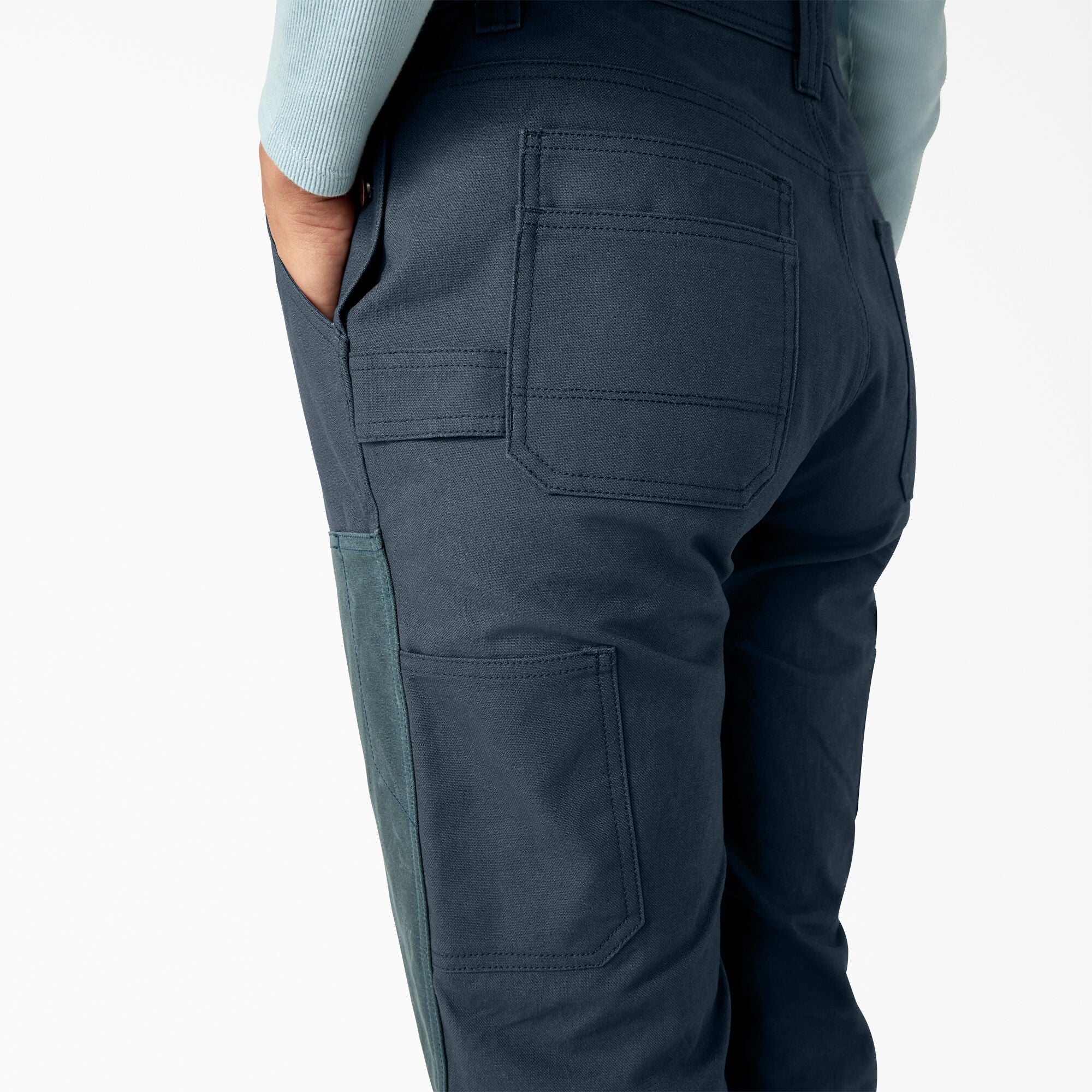 Women's Relaxed Fit Waxed Canvas Bib Overalls - 图片 6