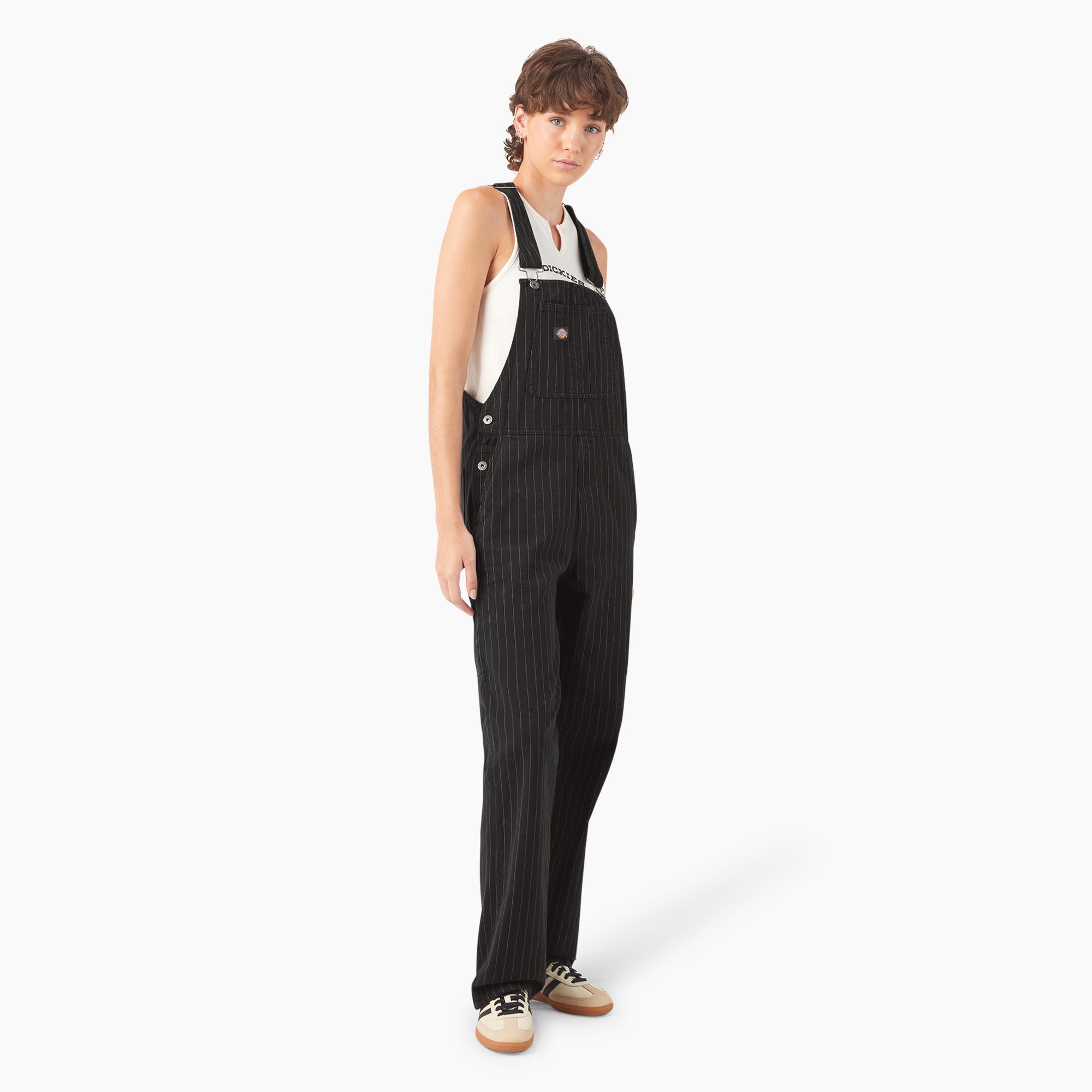 Women's Pinstripe Service Bib Overalls - 图片 4