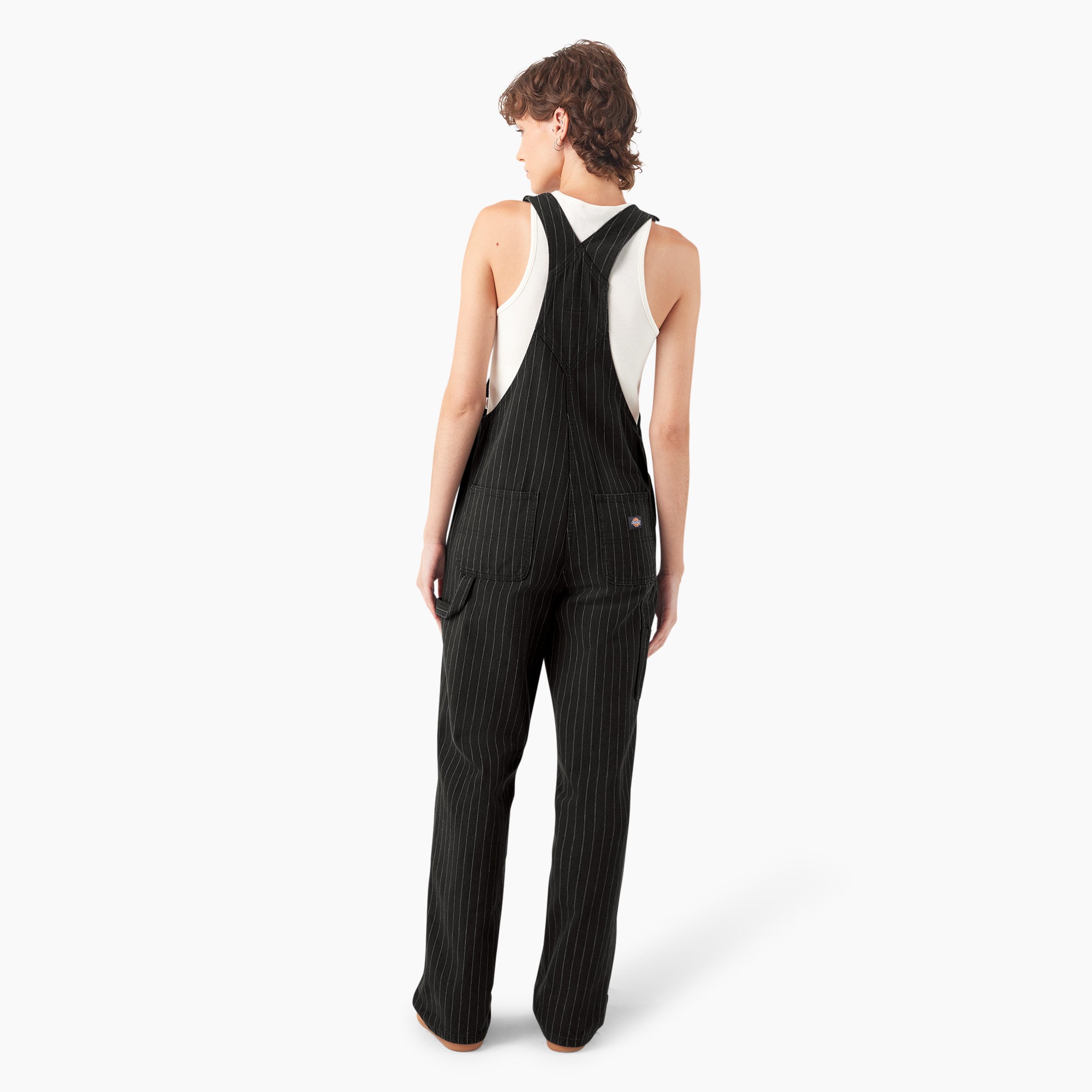 Women's Pinstripe Service Bib Overalls - 图片 2