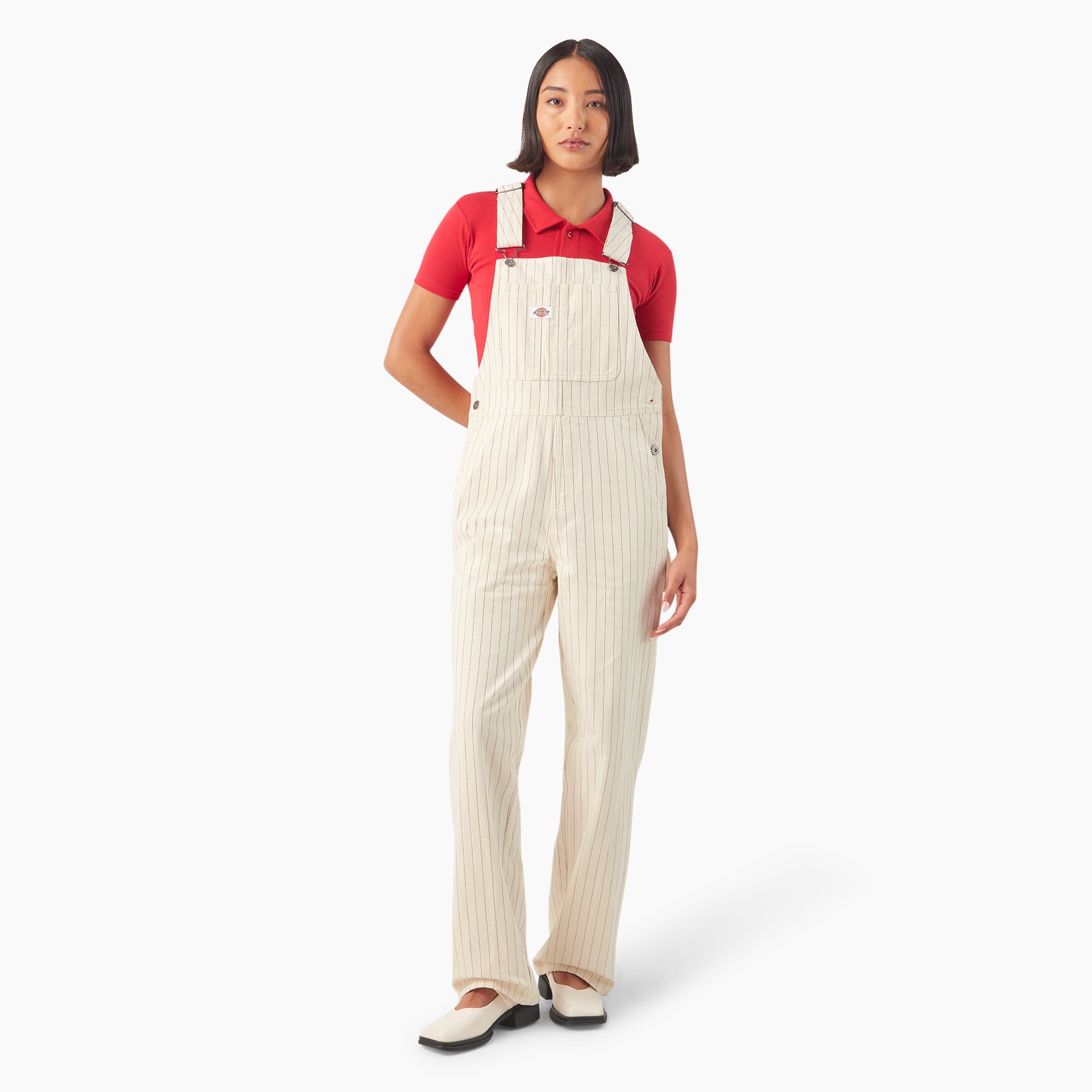 Women's Pinstripe Service Bib Overalls - 图片 5