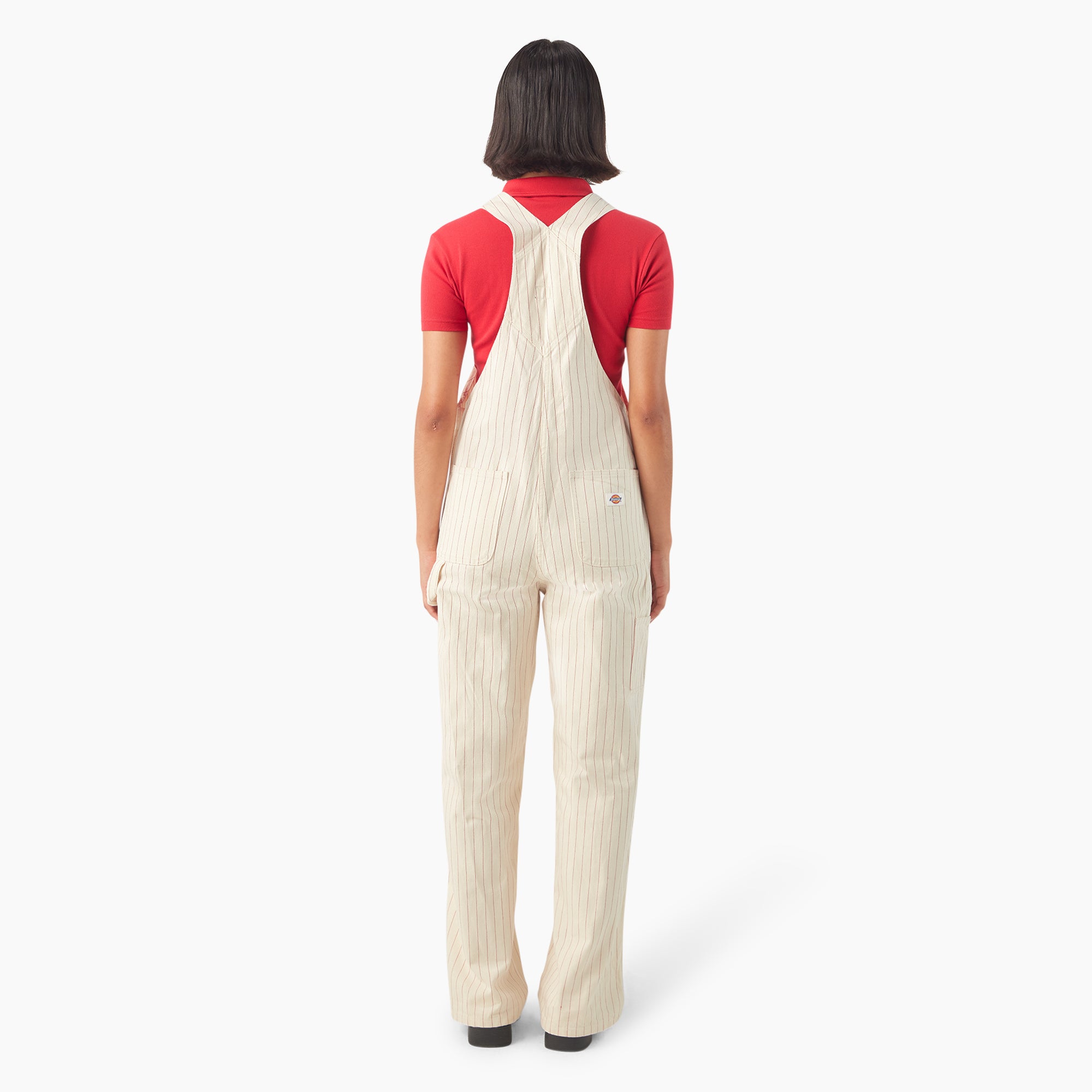 Women's Pinstripe Service Bib Overalls - 图片 2