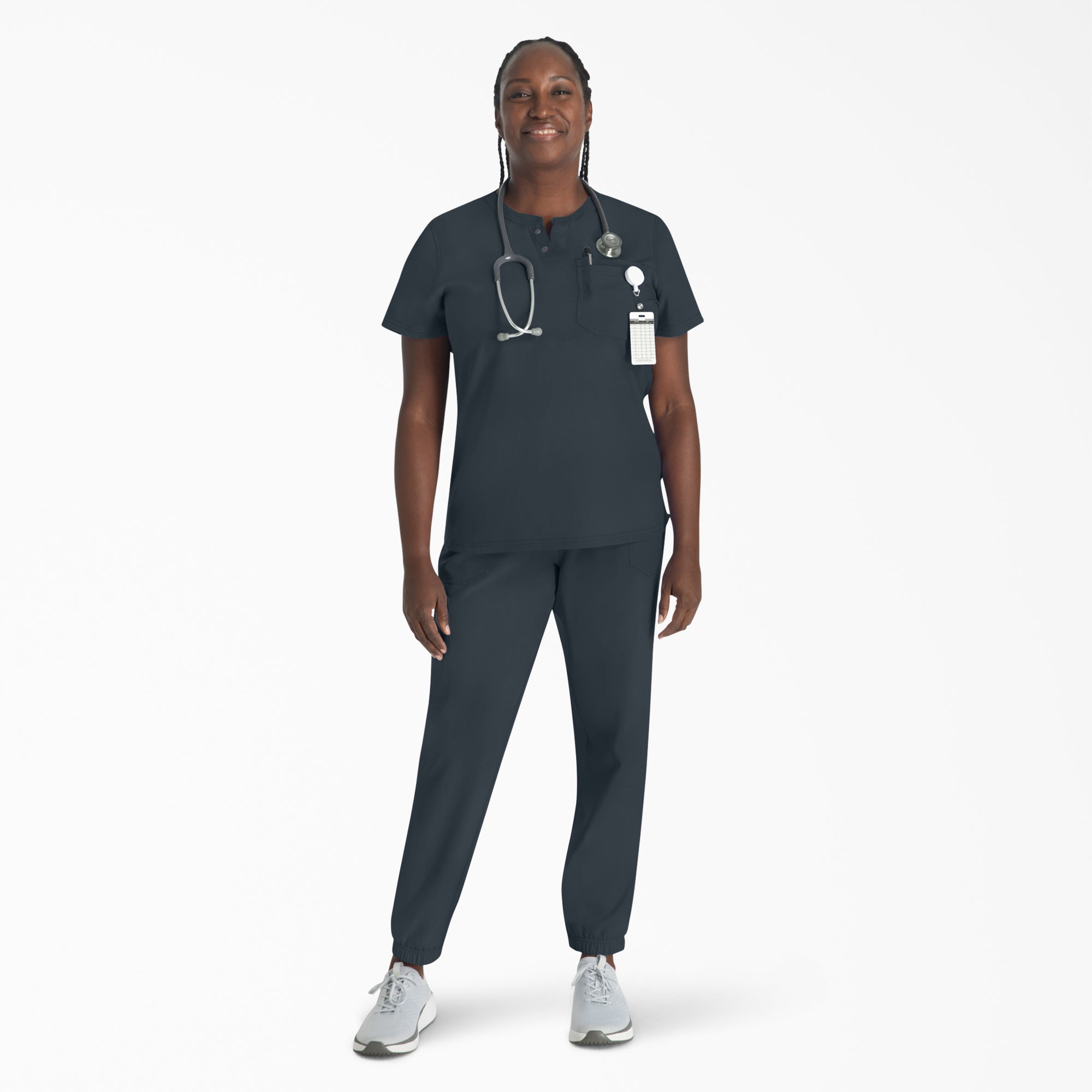 Women's EDS NXT Henley Scrub Top - 图片 5