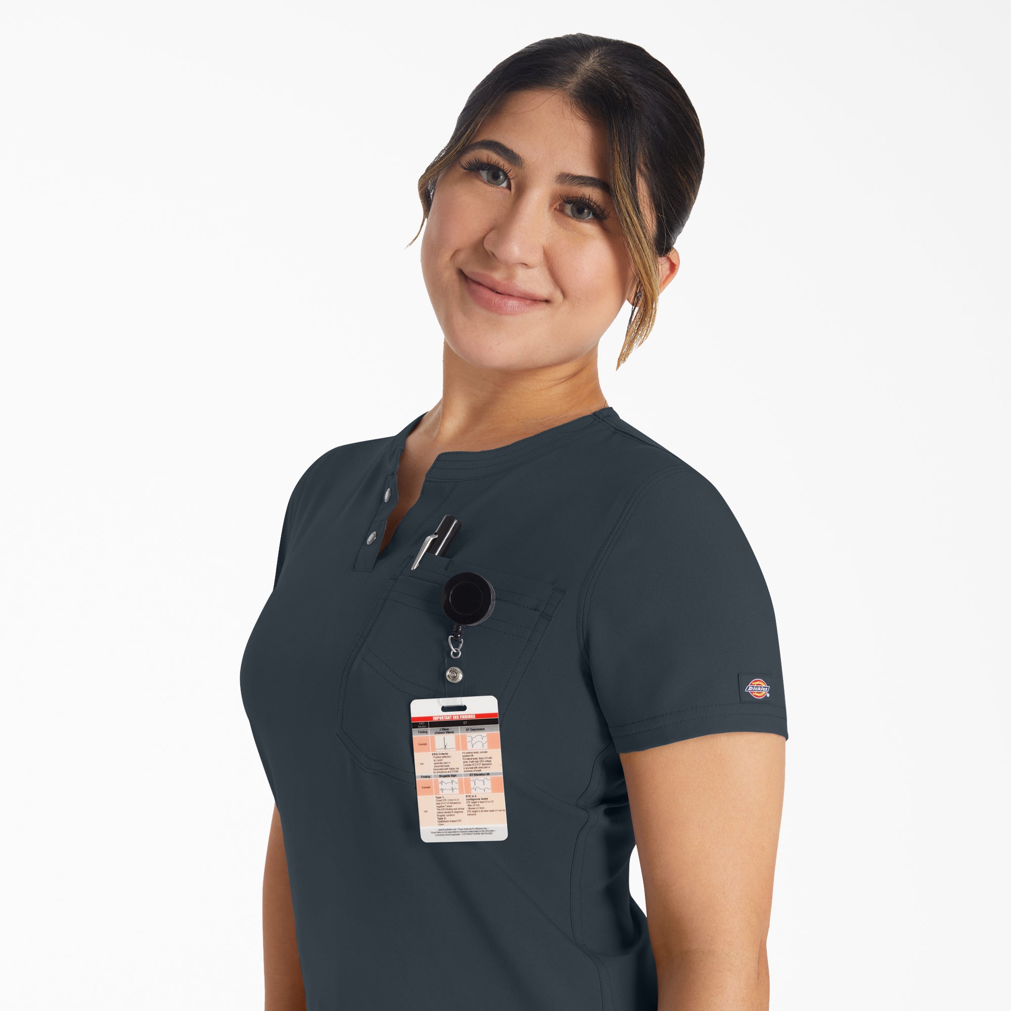 Women's EDS NXT Henley Scrub Top - 图片 7