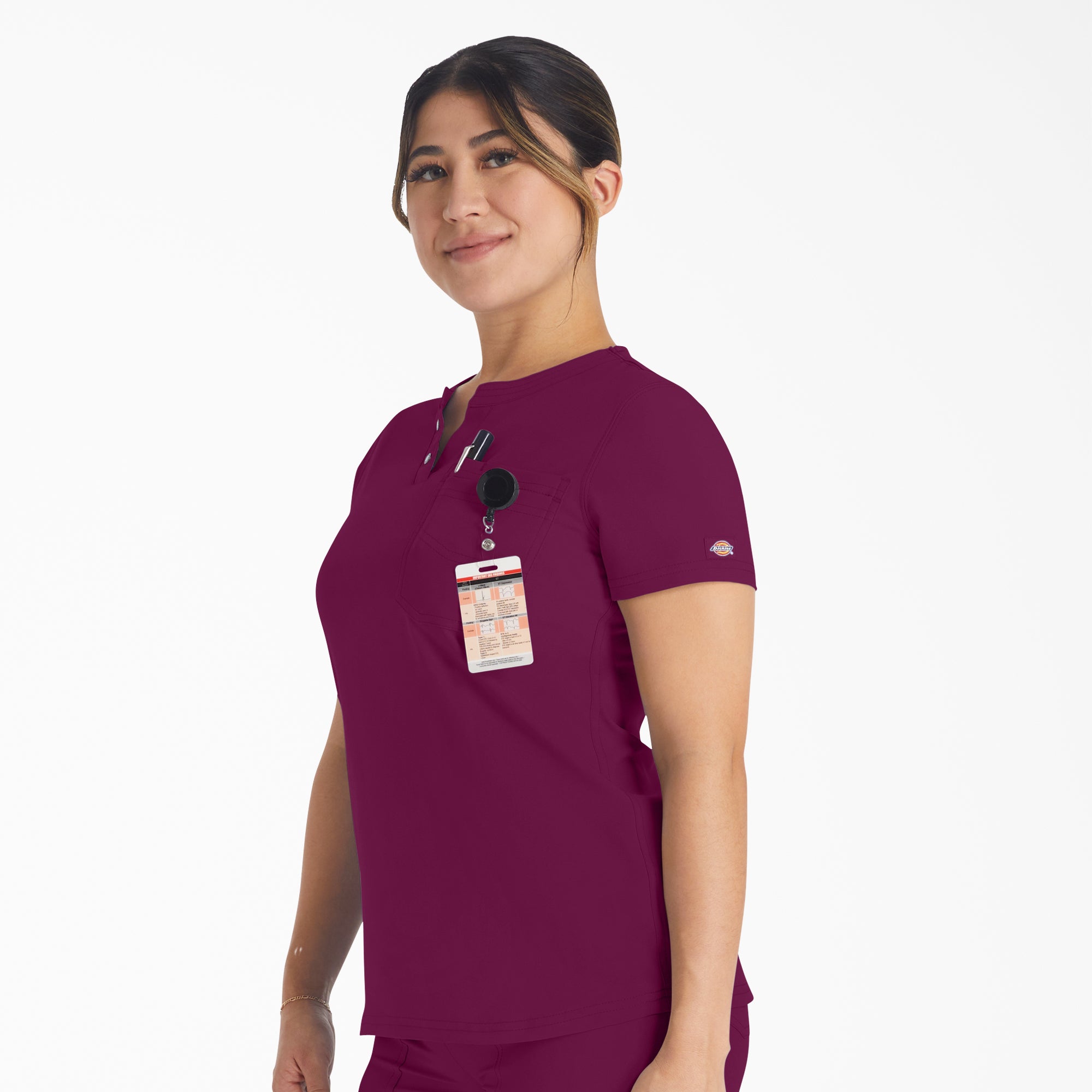 Women's EDS NXT Henley Scrub Top - 图片 3