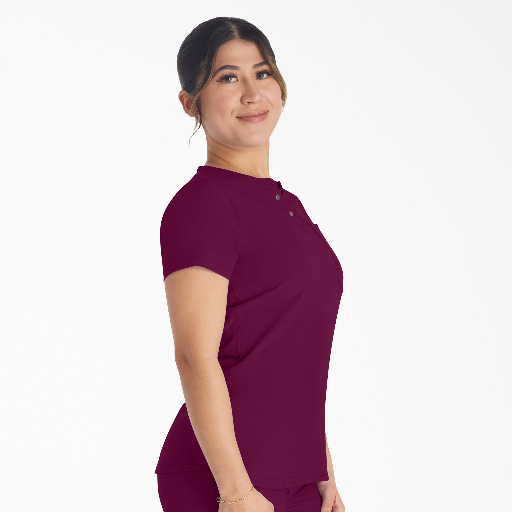 Women's EDS NXT Henley Scrub Top - 图片 4