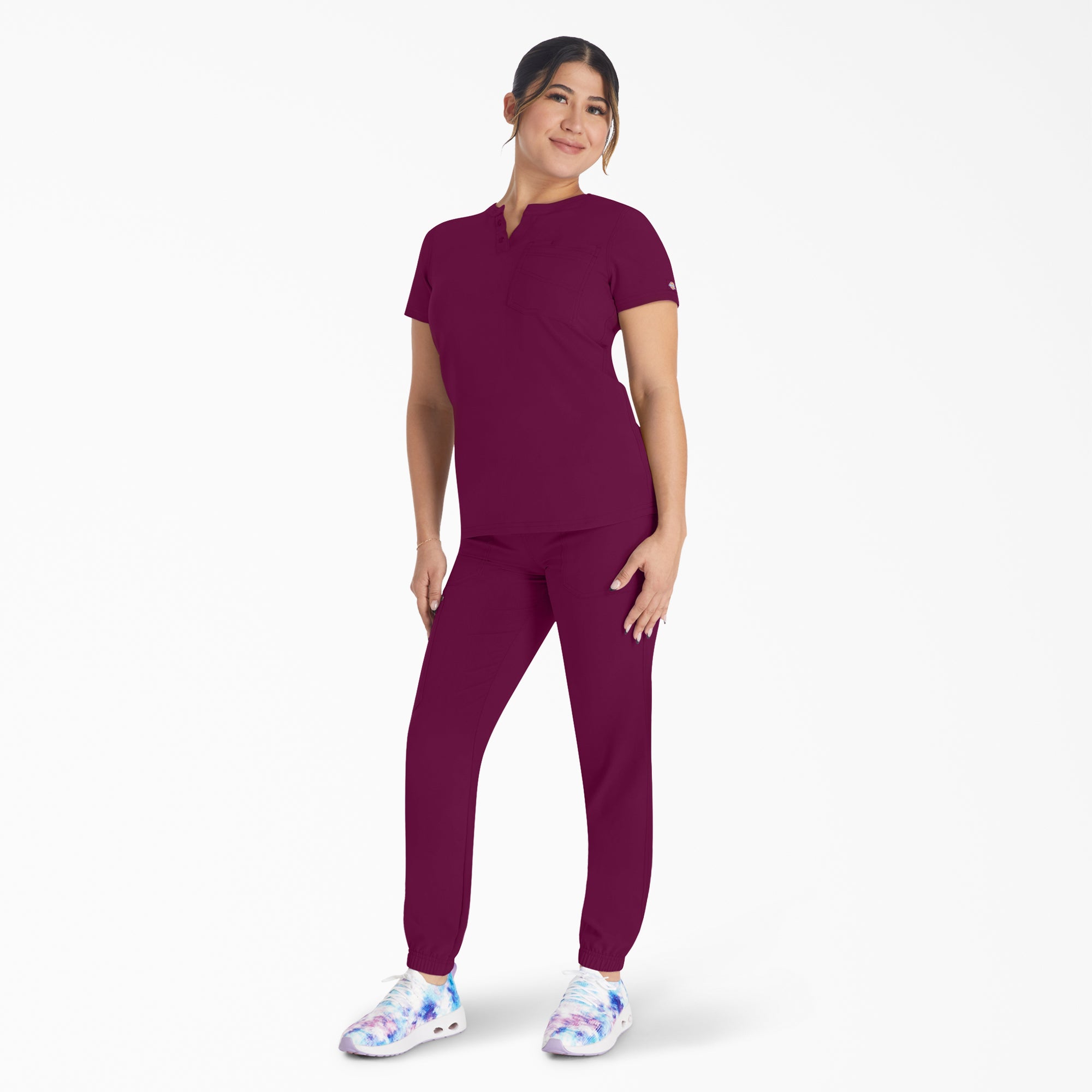 Women's EDS NXT Henley Scrub Top - 图片 5