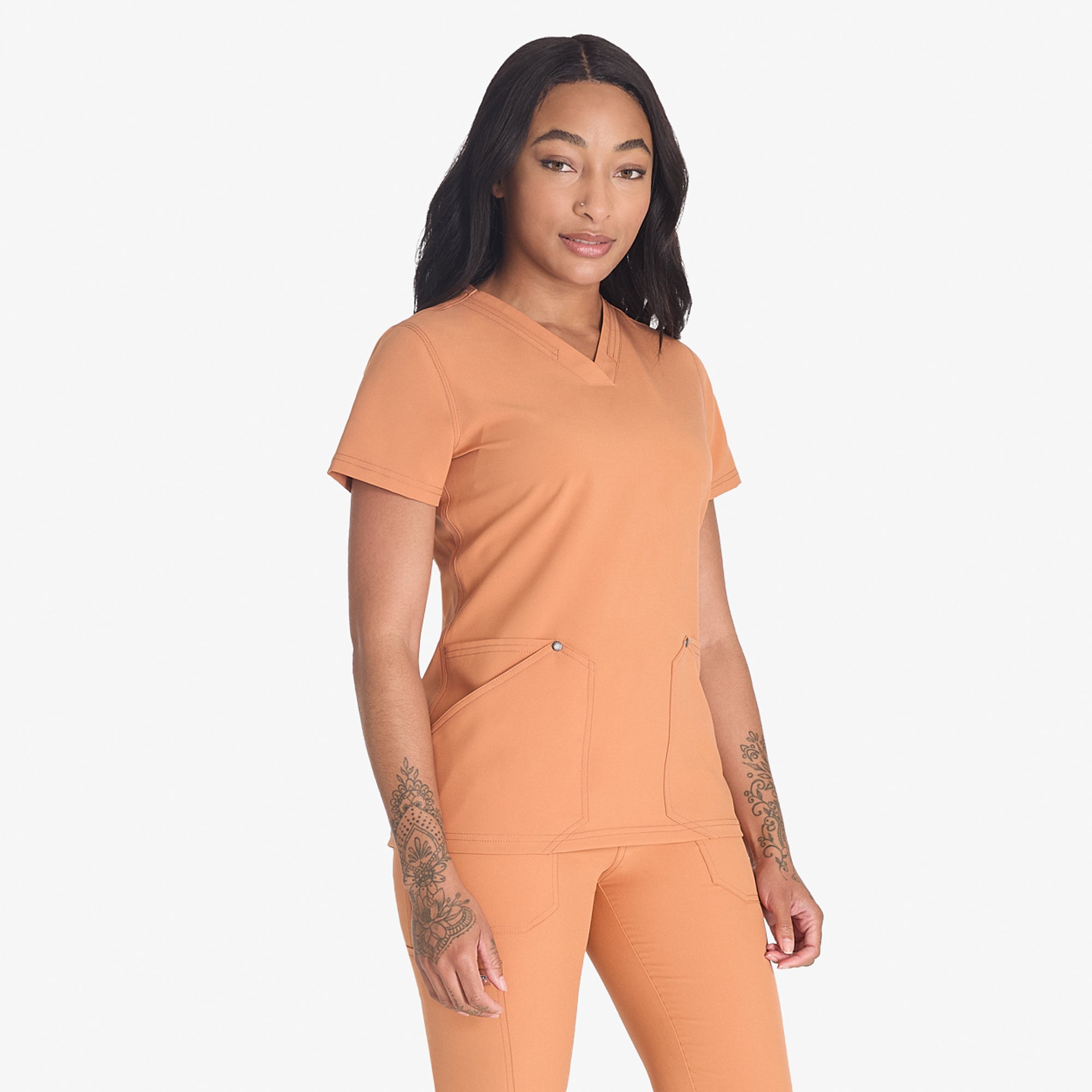 Women's EDS NXT V-Neck Scrub Top - 图片 4