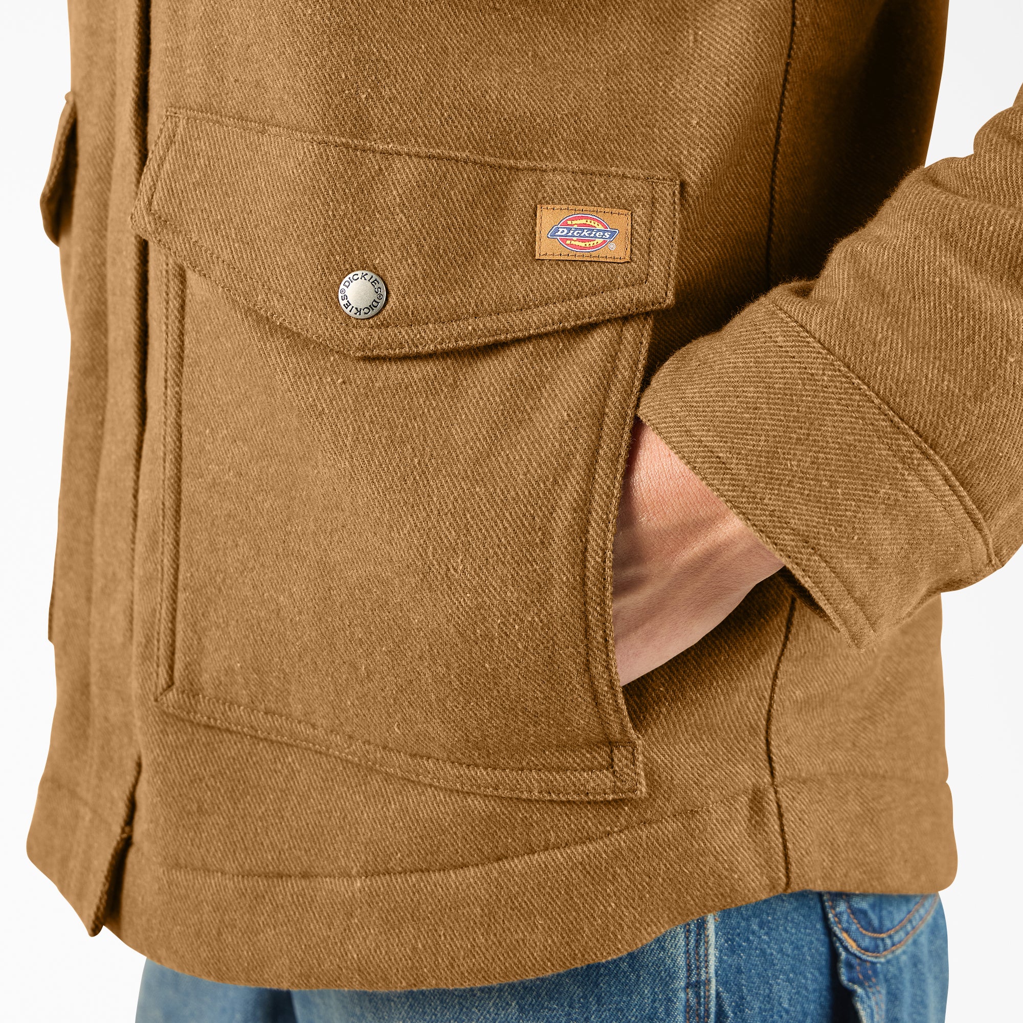 Women's Fleece Lined Flannel Chore Coat - 图片 7