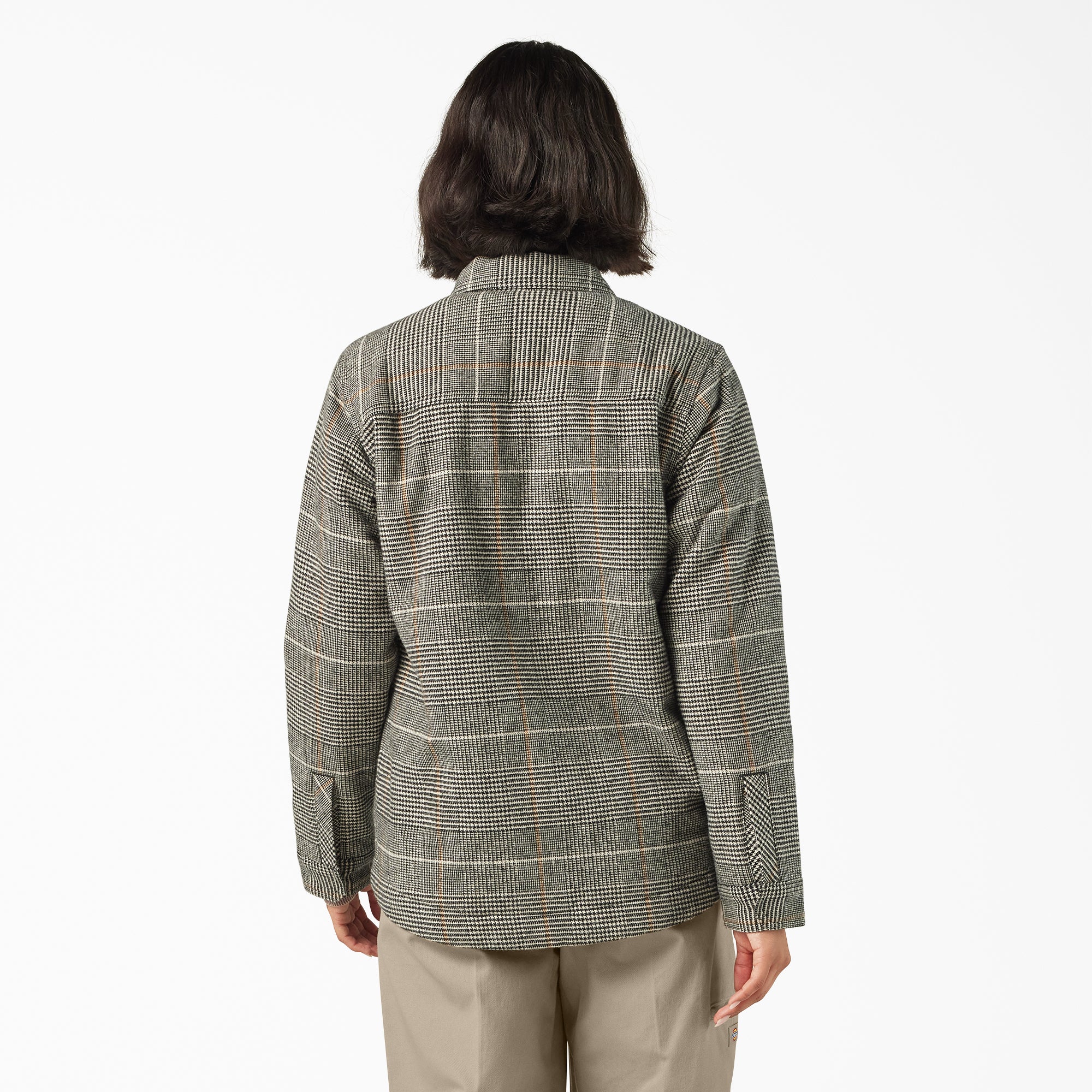 Women's Fleece Lined Flannel Chore Coat - 图片 2
