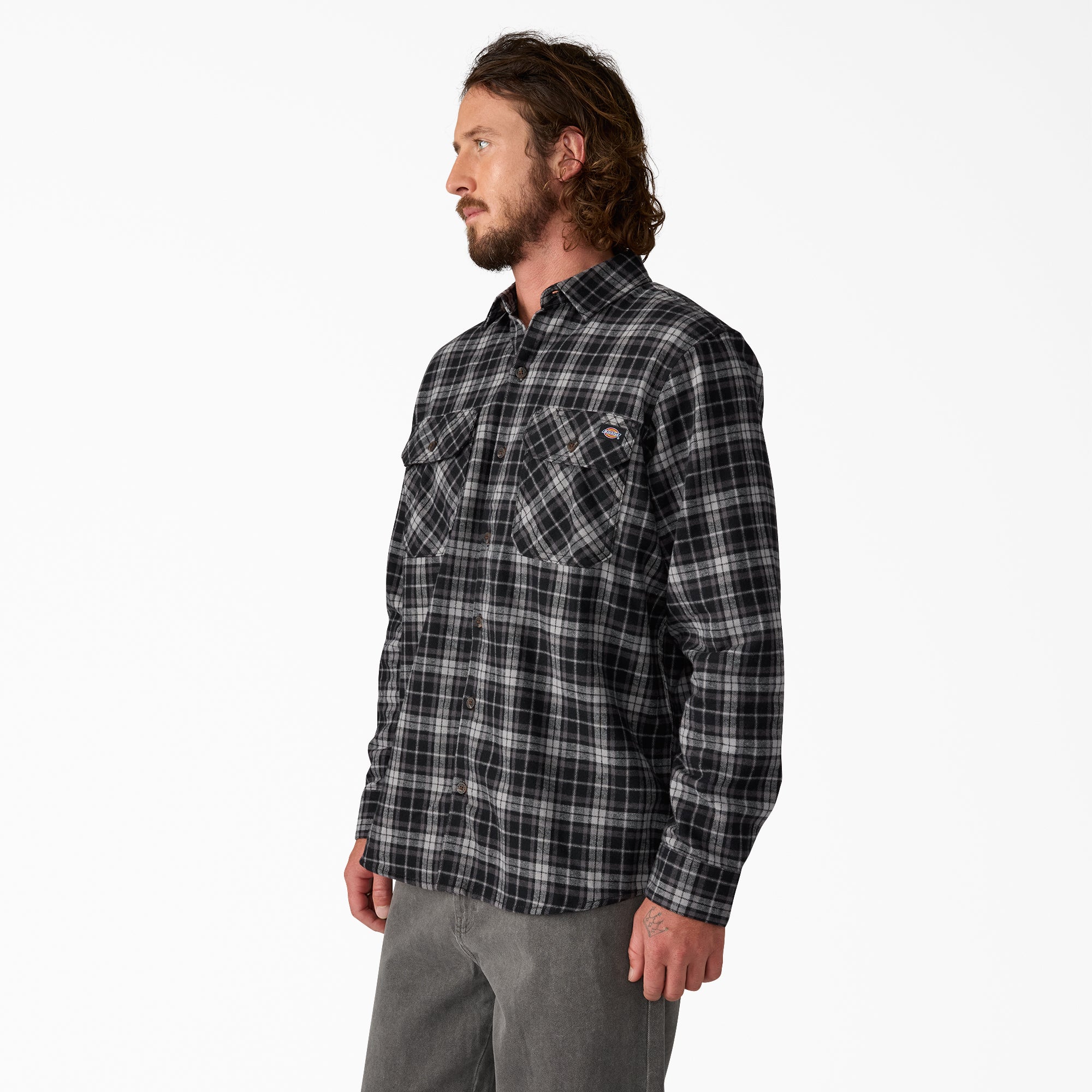 Long Sleeve Flannel Work Shirt - 图片 3