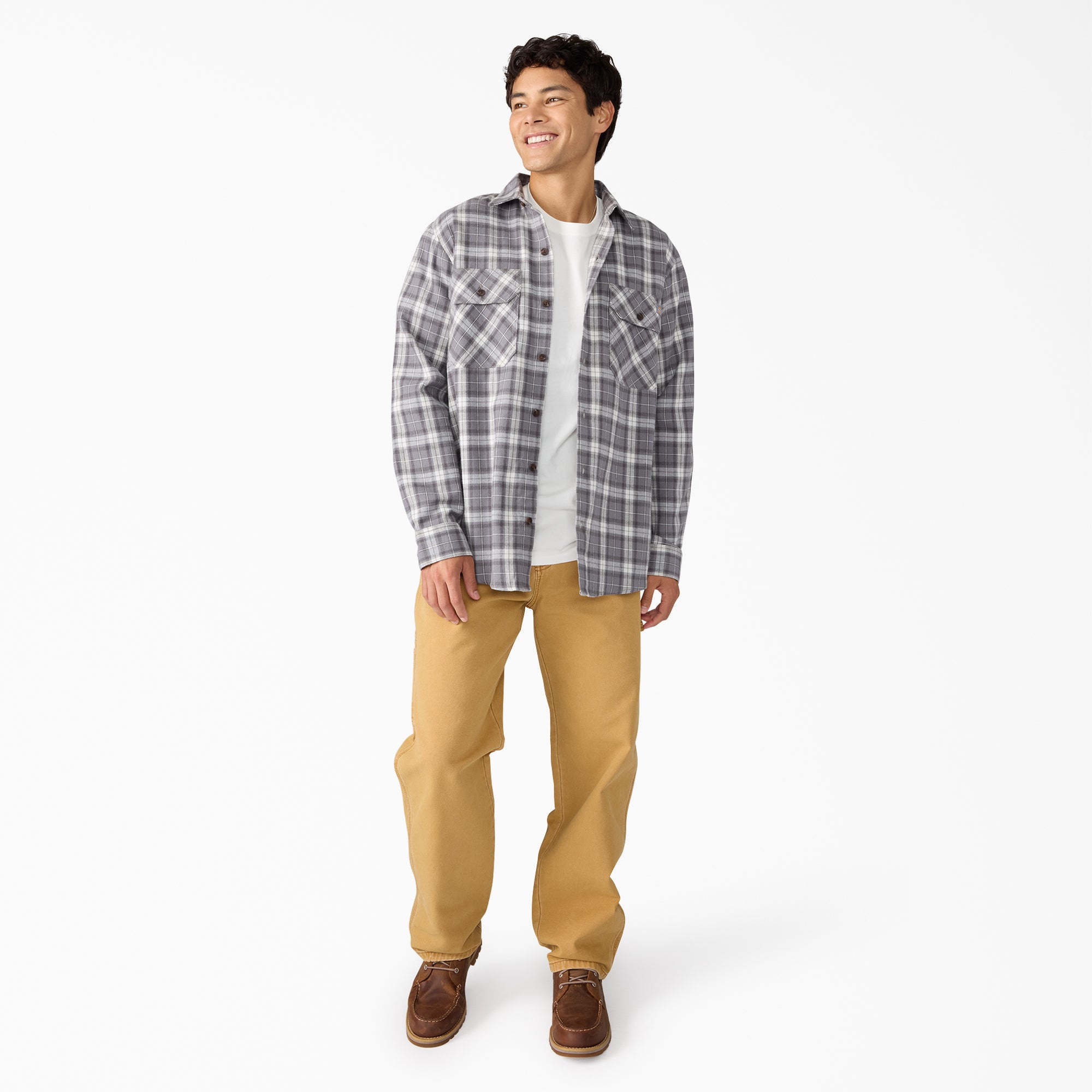 Long Sleeve Flannel Work Shirt - 图片 4