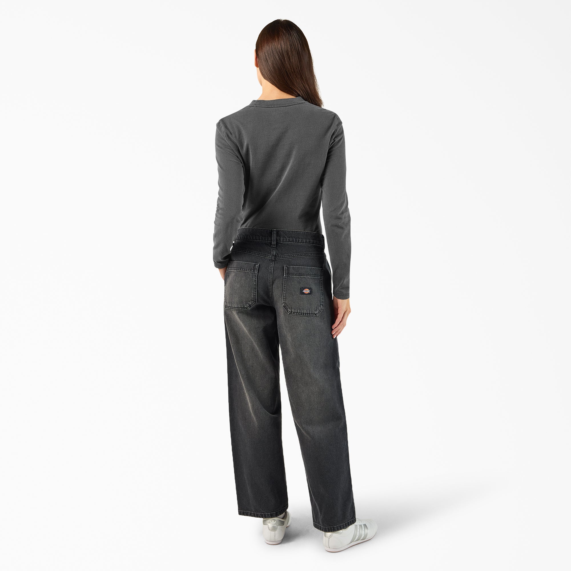 Women's Loose Fit Double Knee Jeans - 图片 5