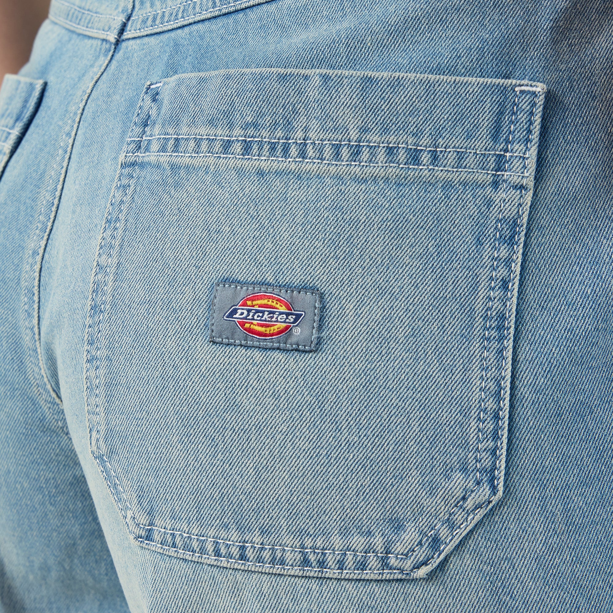 Women's Loose Fit Double Knee Jeans - 图片 6