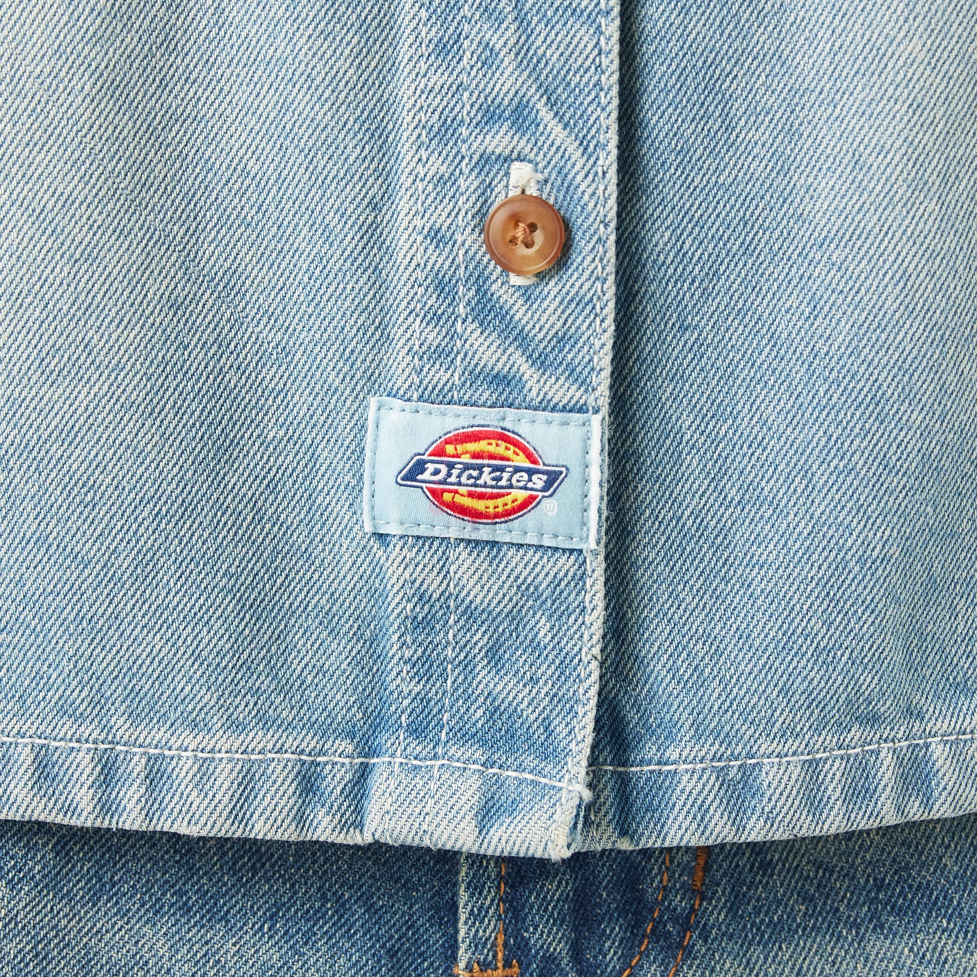 Women's Cropped Denim Work Shirt - 图片 7