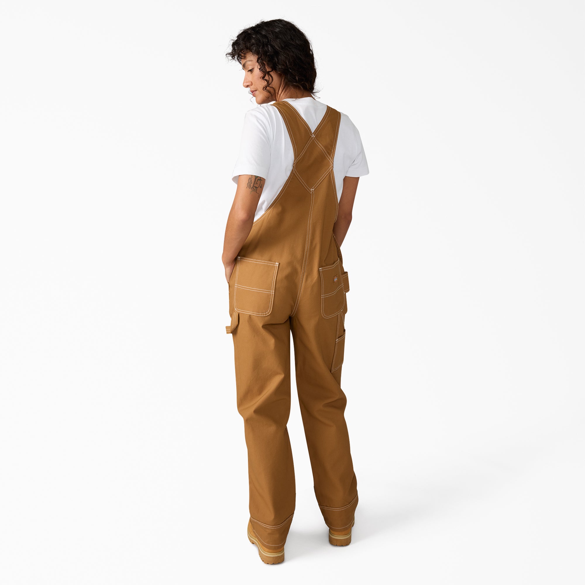 Women's Relaxed Fit Bib Overalls - 图片 2