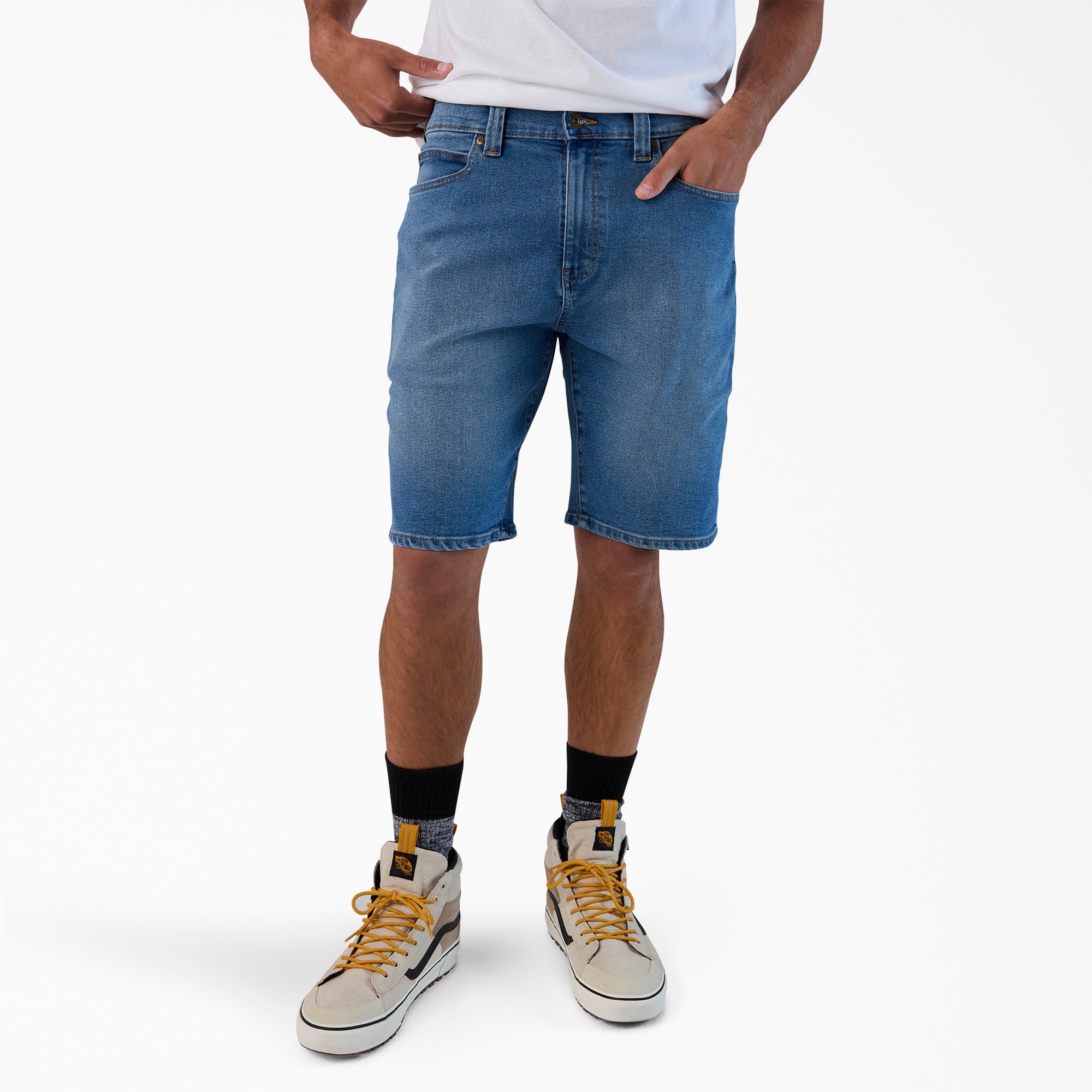 FLEX 5-Pocket Denim Shorts. 11