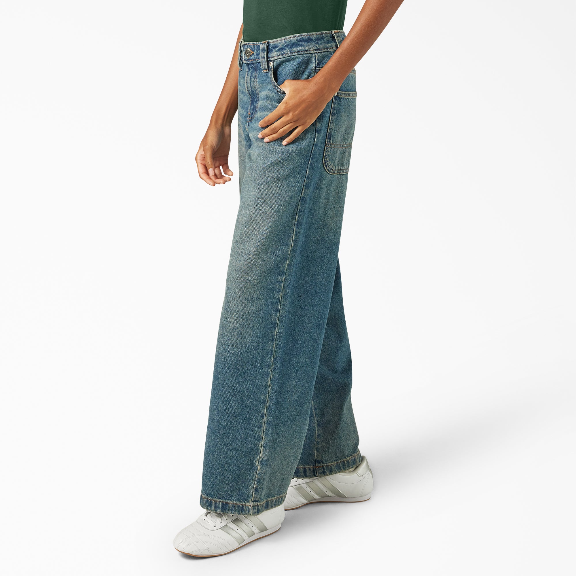 Women's Mechanic Loose Fit Jeans - 图片 3