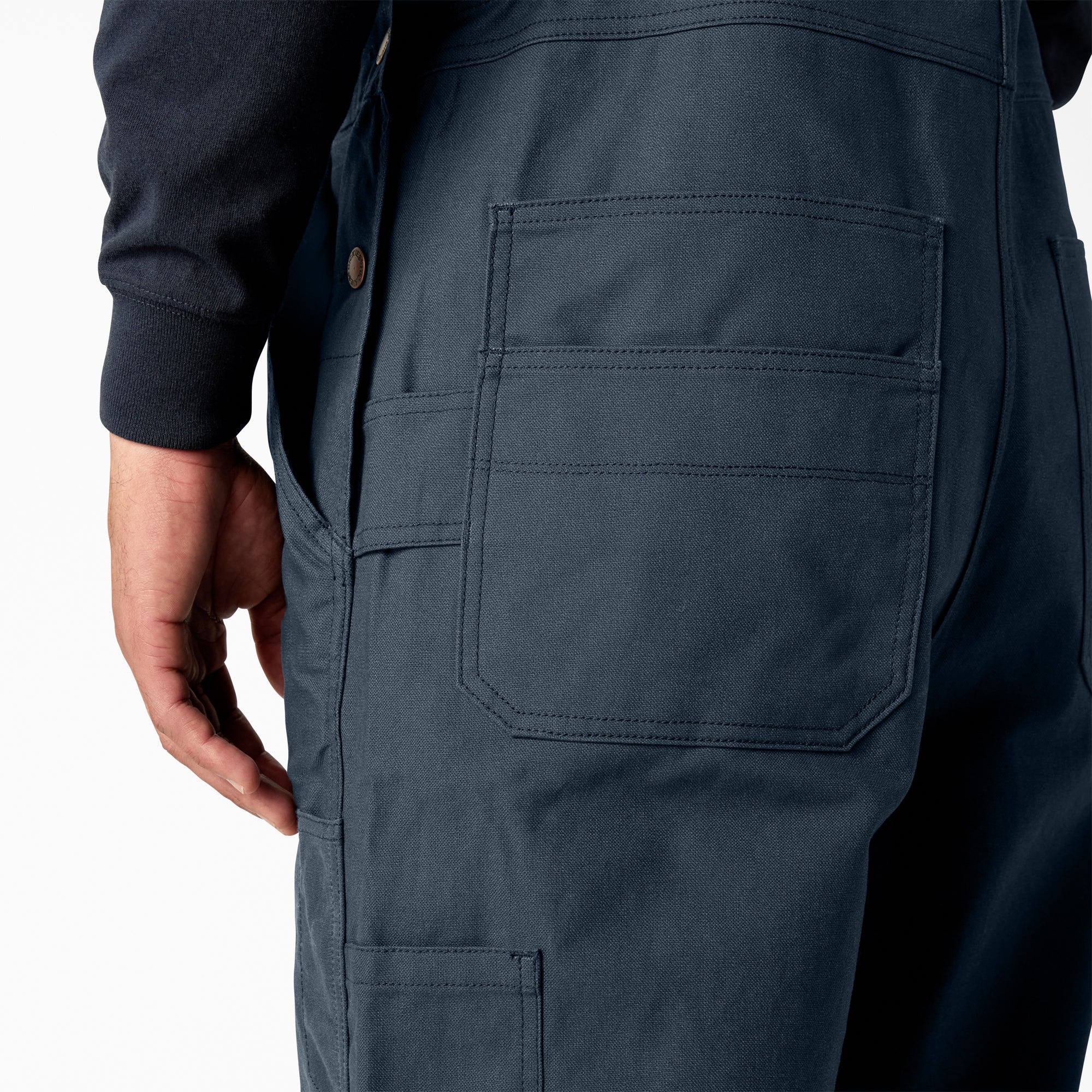 Waxed Canvas Double Front Bib Overalls - 图片 6