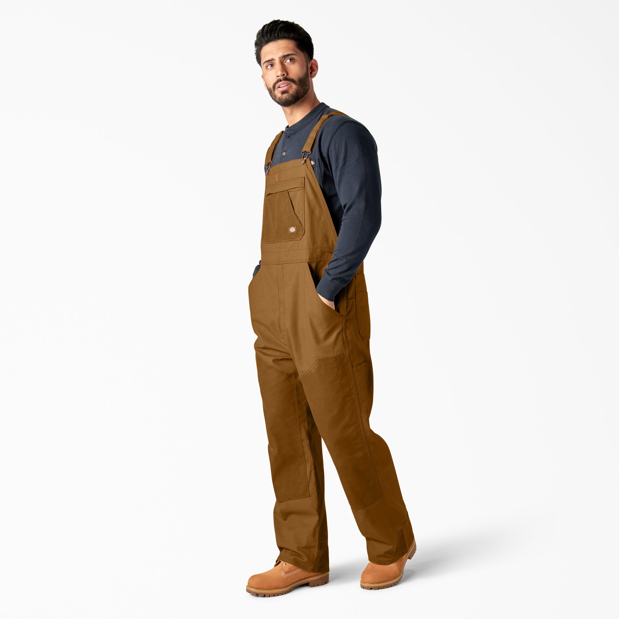 Waxed Canvas Double Front Bib Overalls - 图片 3