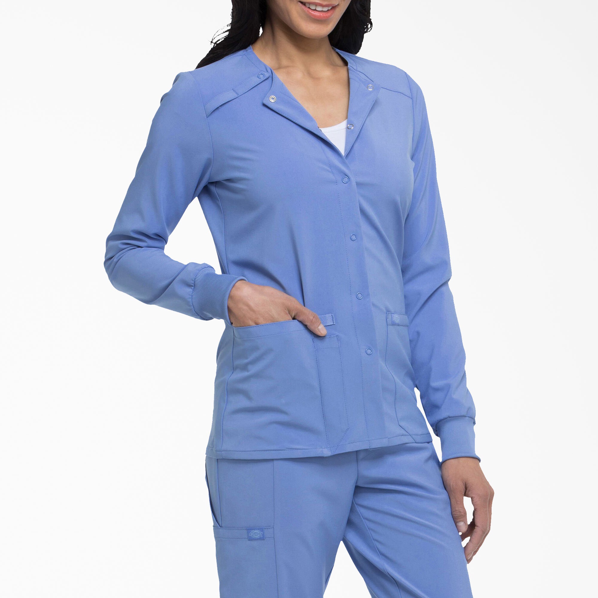 Women's EDS Essentials Snap Front Scrub Jacket - 图片 4