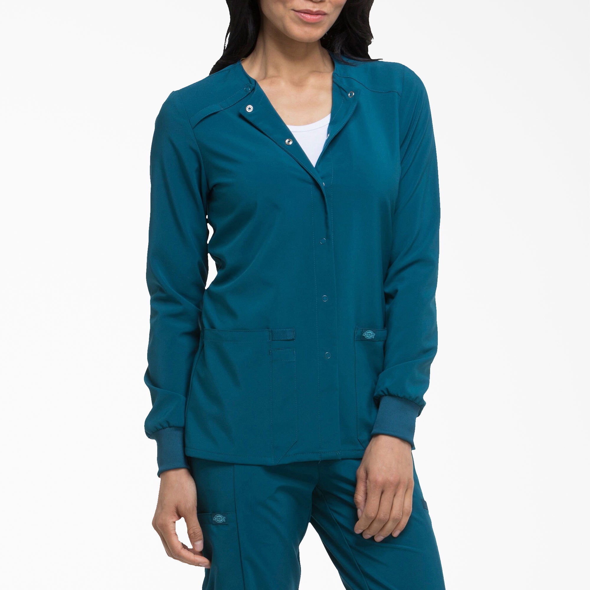 Women's EDS Essentials Snap Front Scrub Jacket - 图片 4