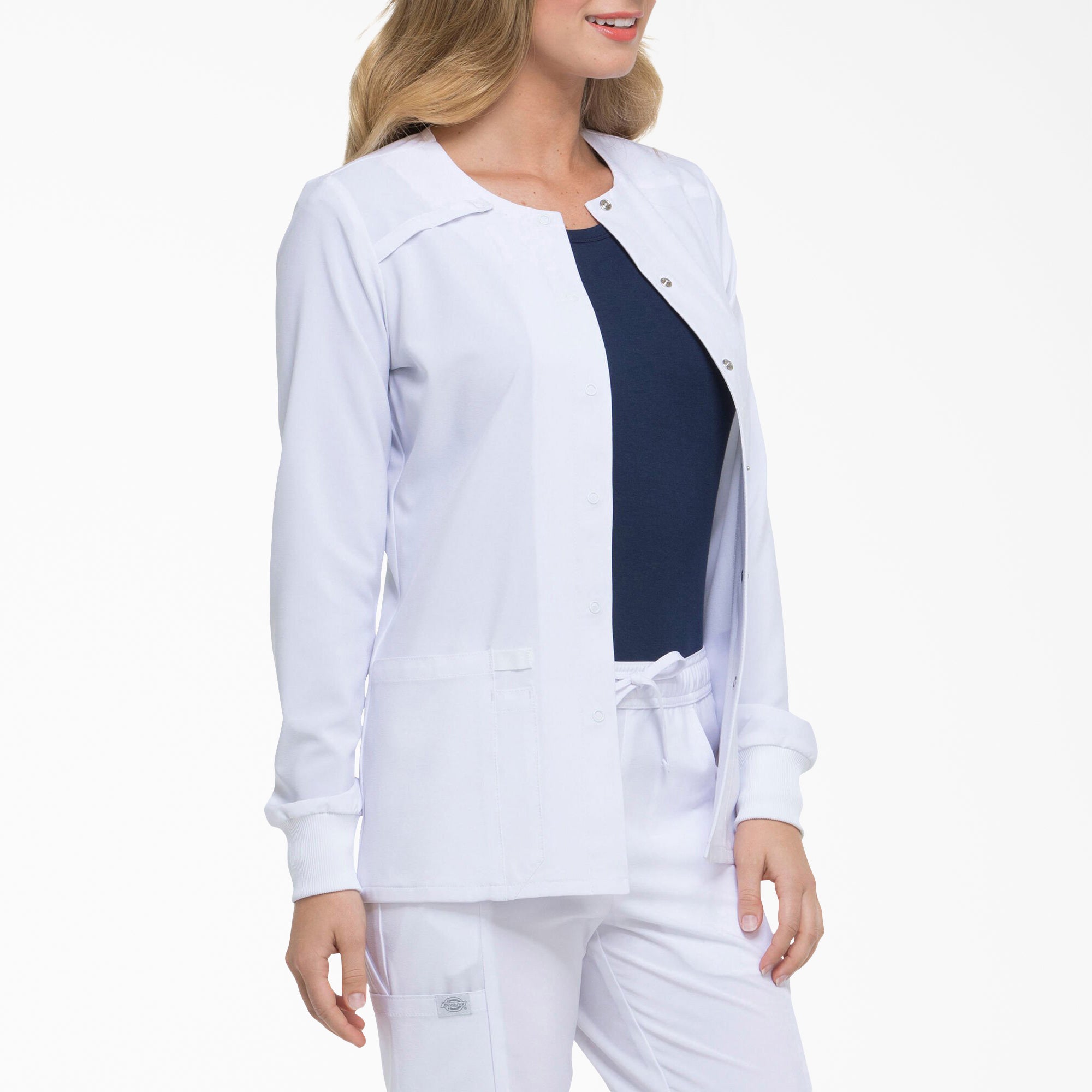 Women's EDS Essentials Snap Front Scrub Jacket - 图片 4