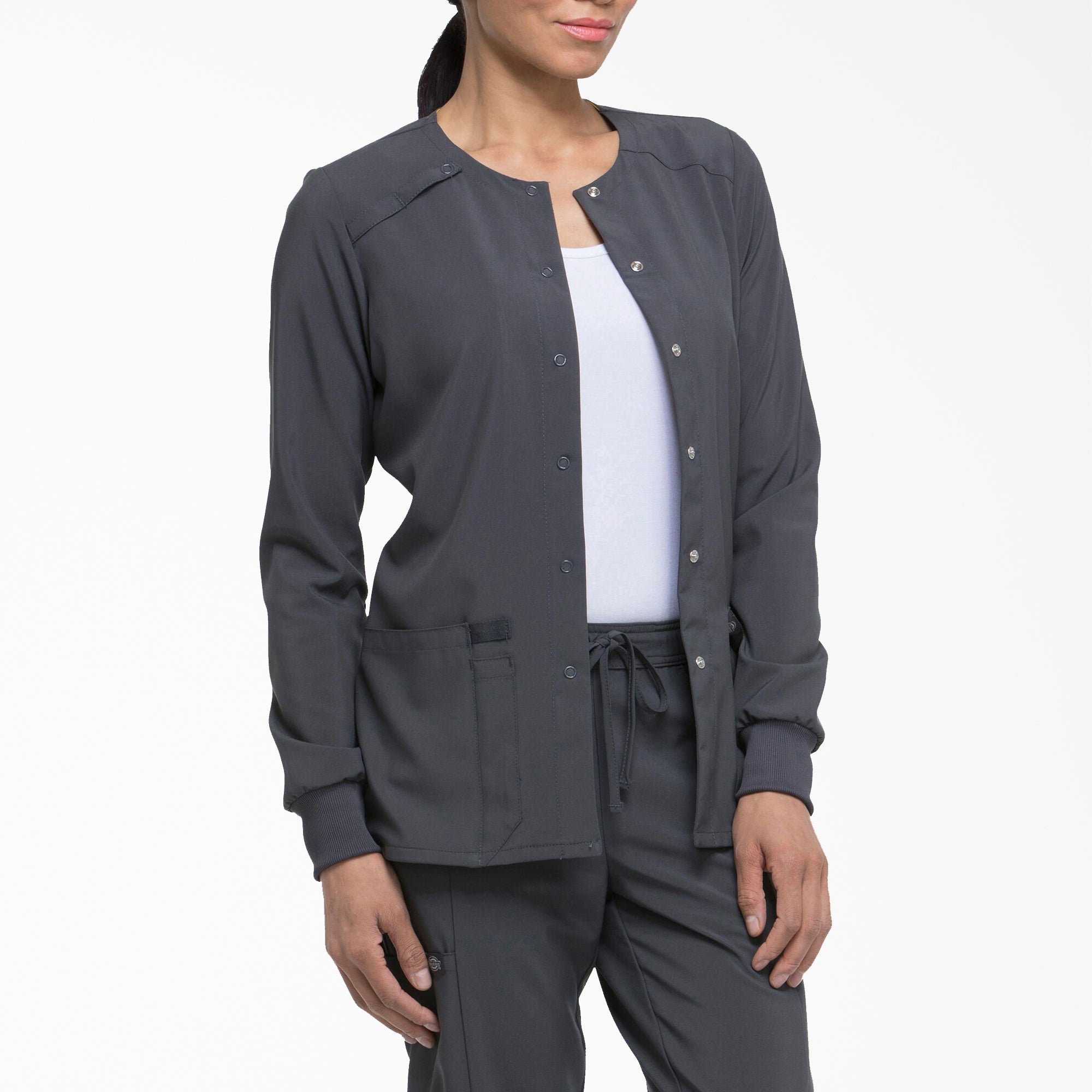 Women's EDS Essentials Snap Front Scrub Jacket - 图片 4