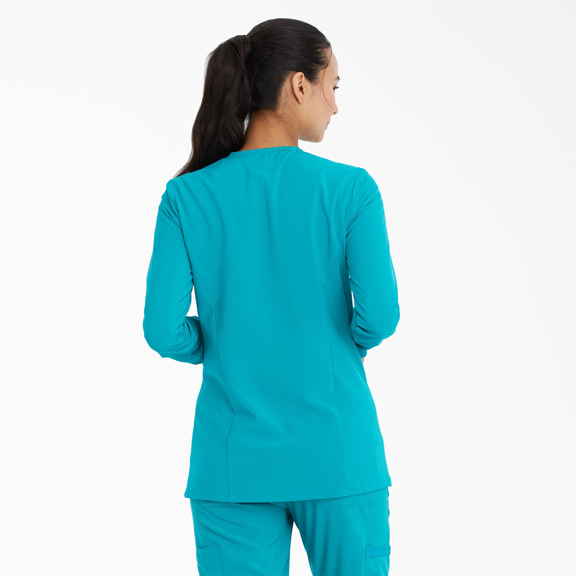 Women's EDS Essentials Snap Front Scrub Jacket - 图片 2