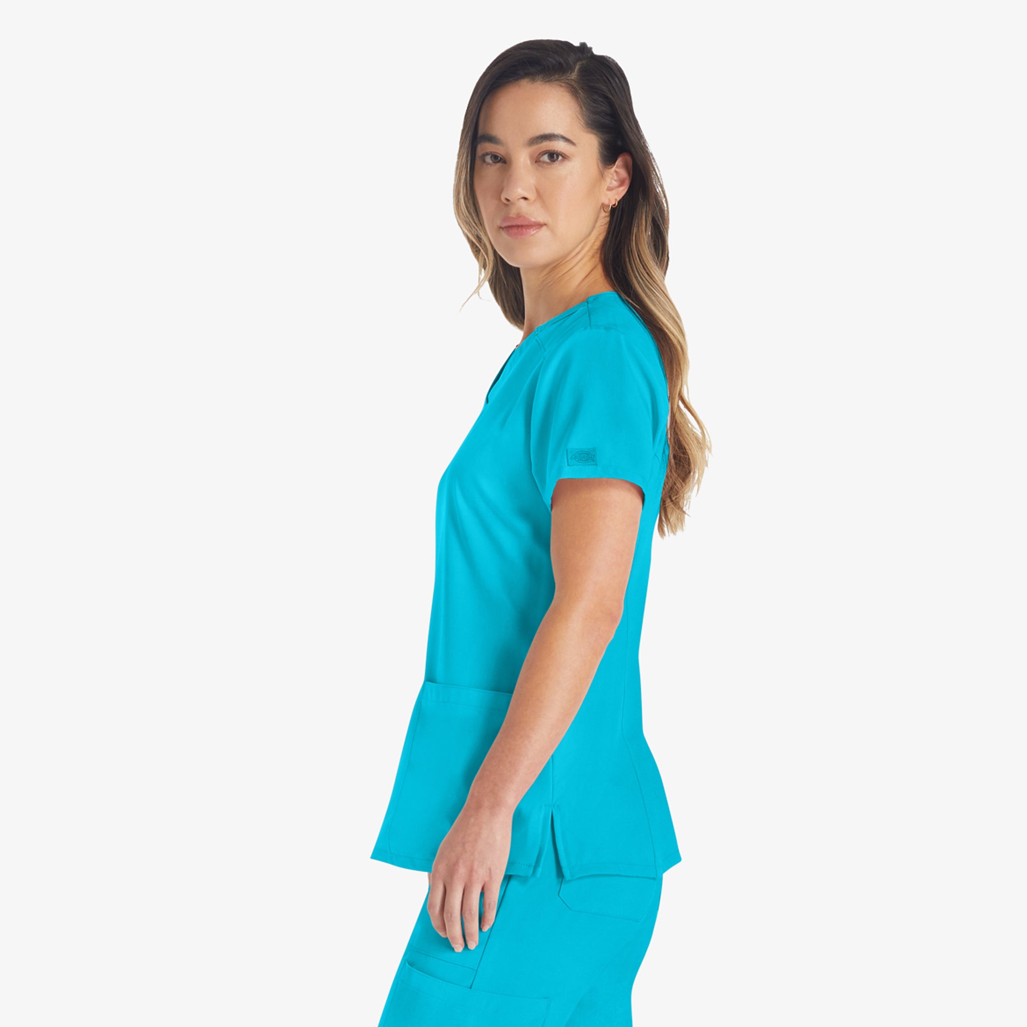 Women's EDS Essentials V-Neck Scrub Top - 图片 3
