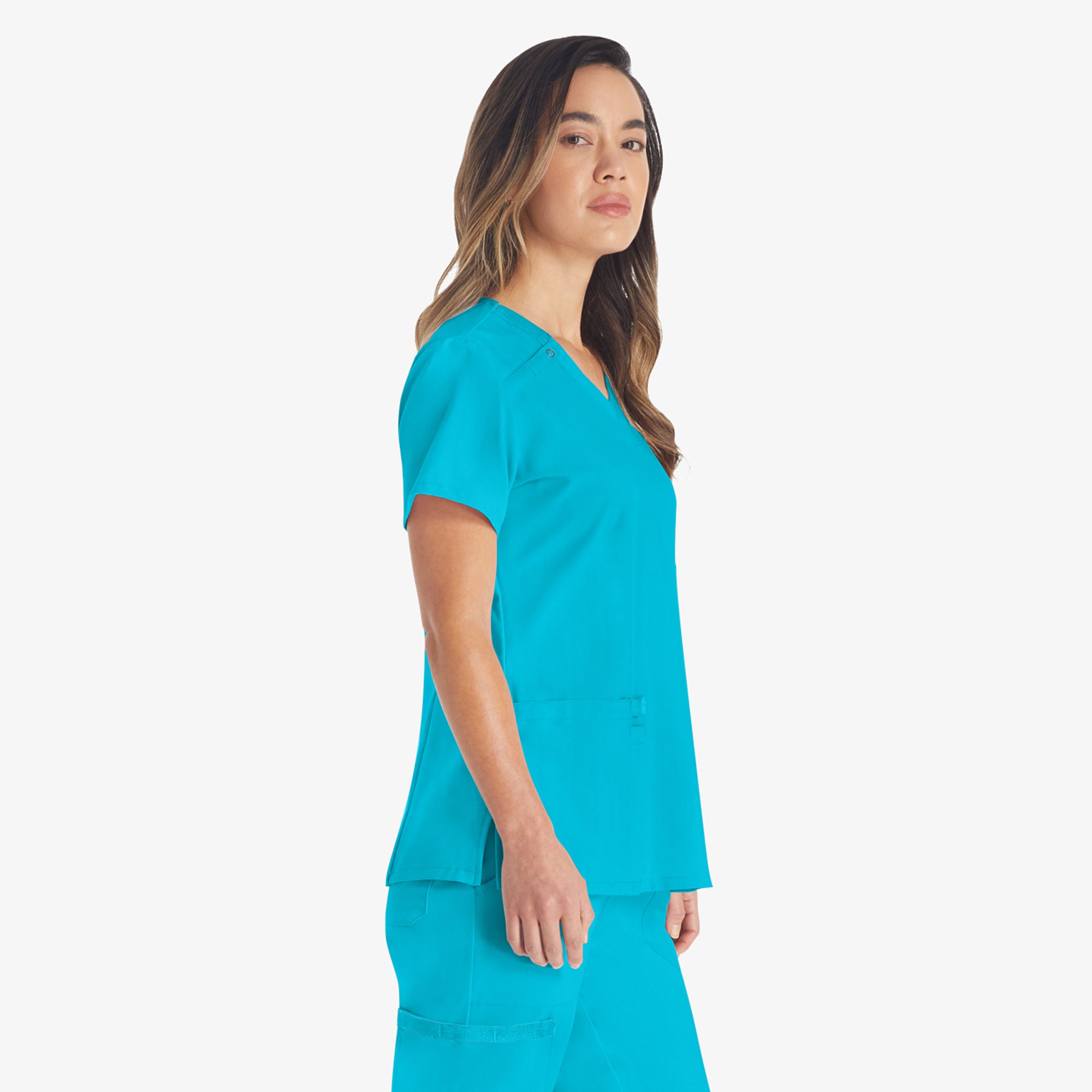 Women's EDS Essentials V-Neck Scrub Top - 图片 4