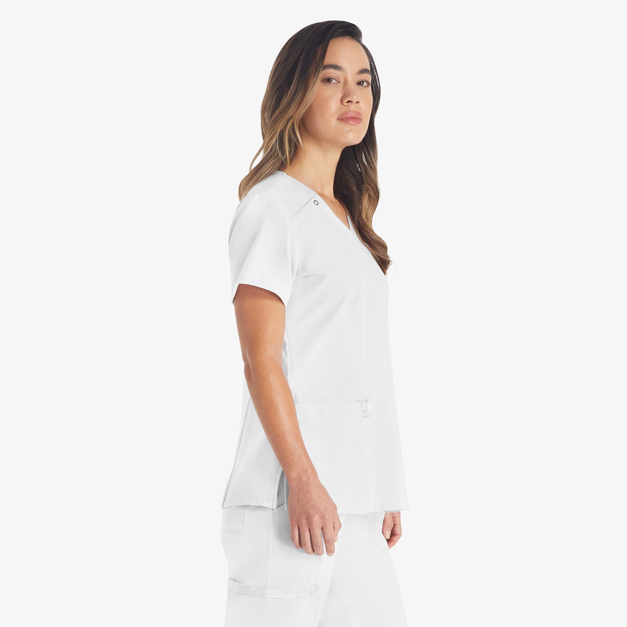 Women's EDS Essentials V-Neck Scrub Top - 图片 4