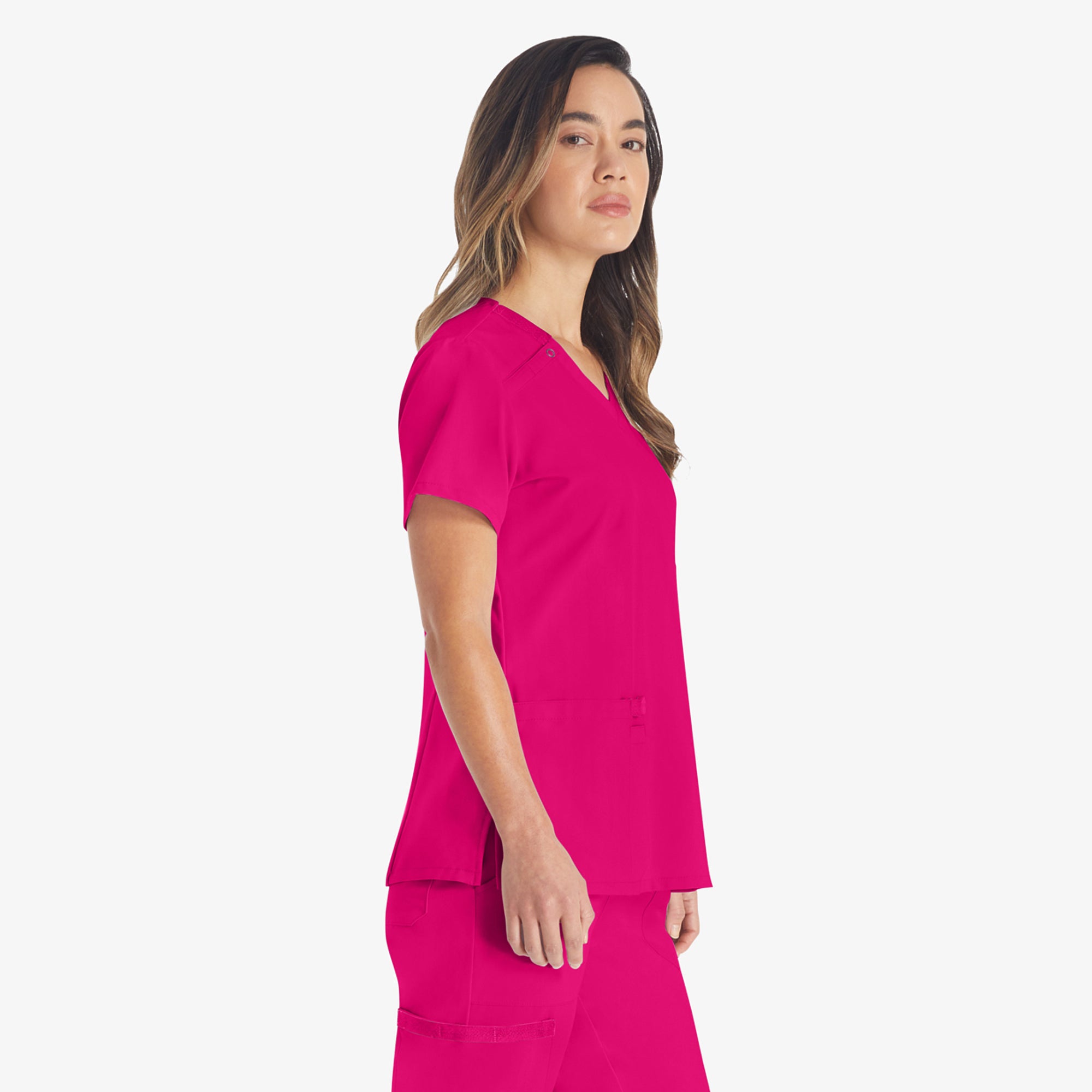 Women's EDS Essentials V-Neck Scrub Top - 图片 4