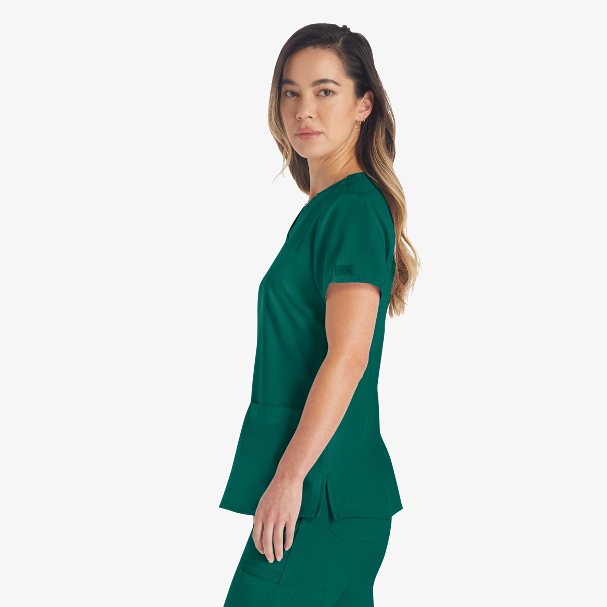 Women's EDS Essentials V-Neck Scrub Top - 图片 3