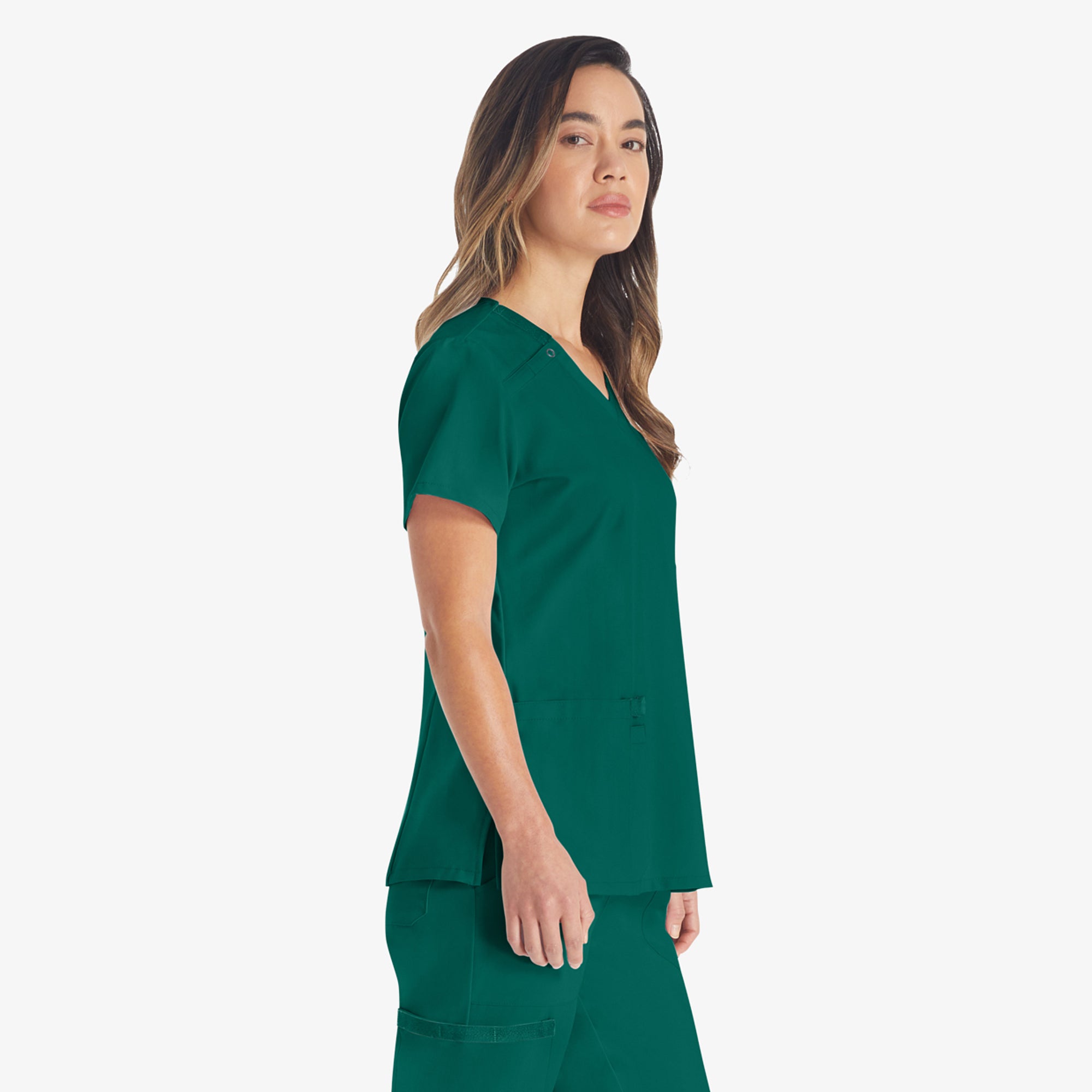 Women's EDS Essentials V-Neck Scrub Top - 图片 4