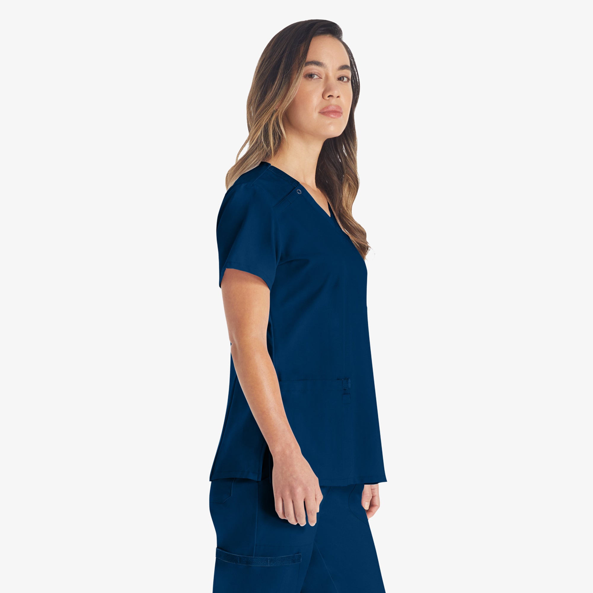 Women's EDS Essentials V-Neck Scrub Top - 图片 4